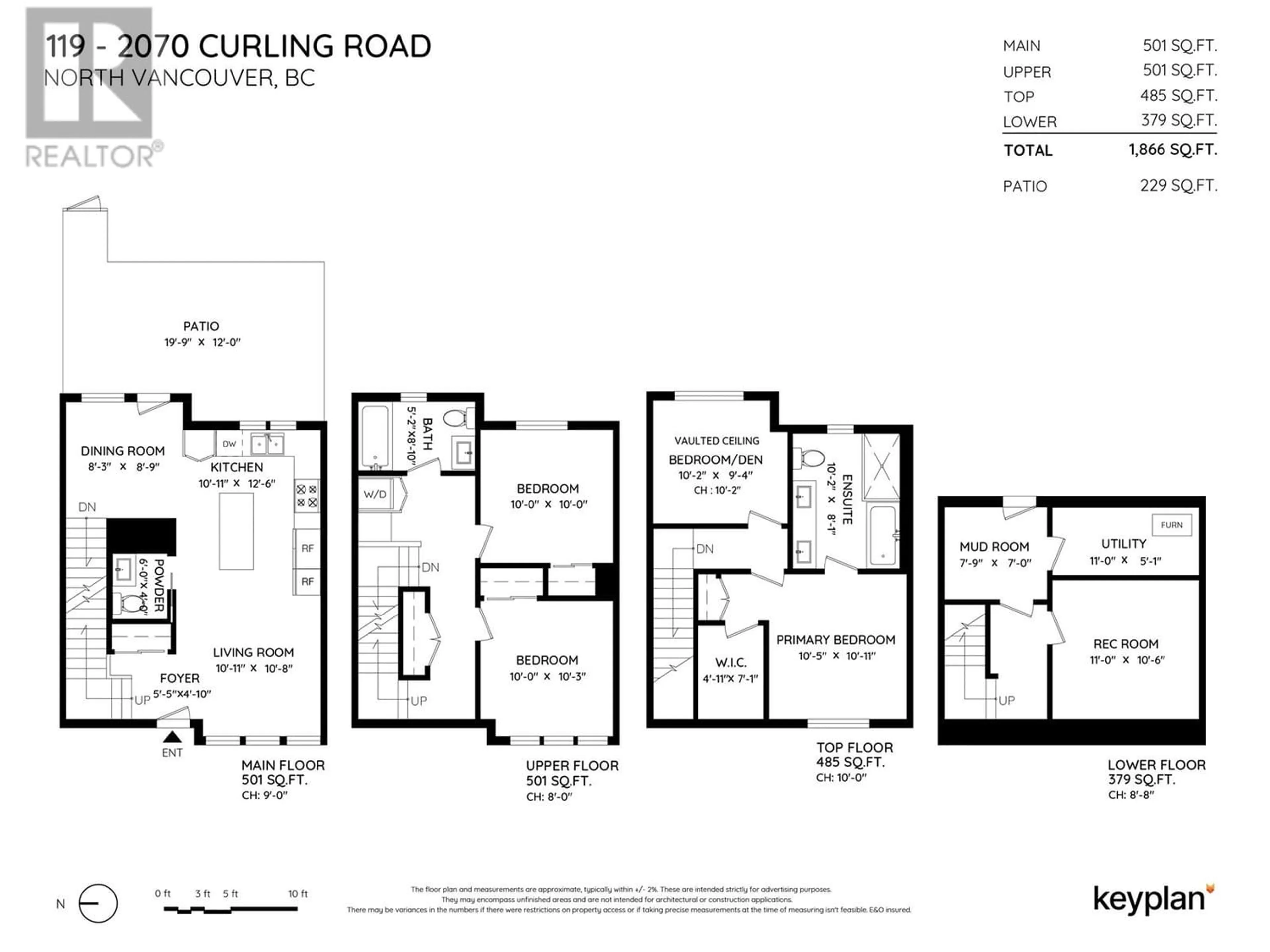 Floor plan for 119 2070 CURLING ROAD, North Vancouver British Columbia V7P0C9