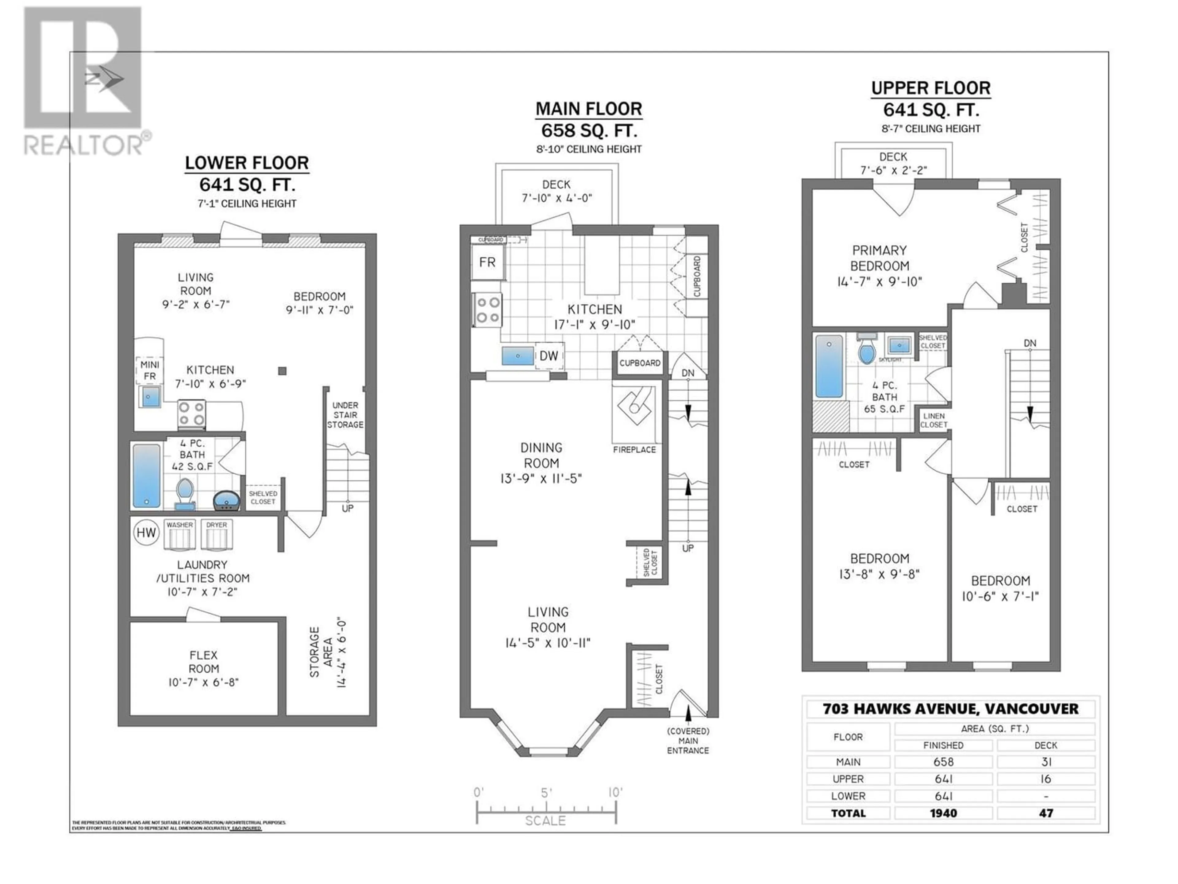 Floor plan for 703 HAWKS AVENUE, Vancouver British Columbia V6A3J2