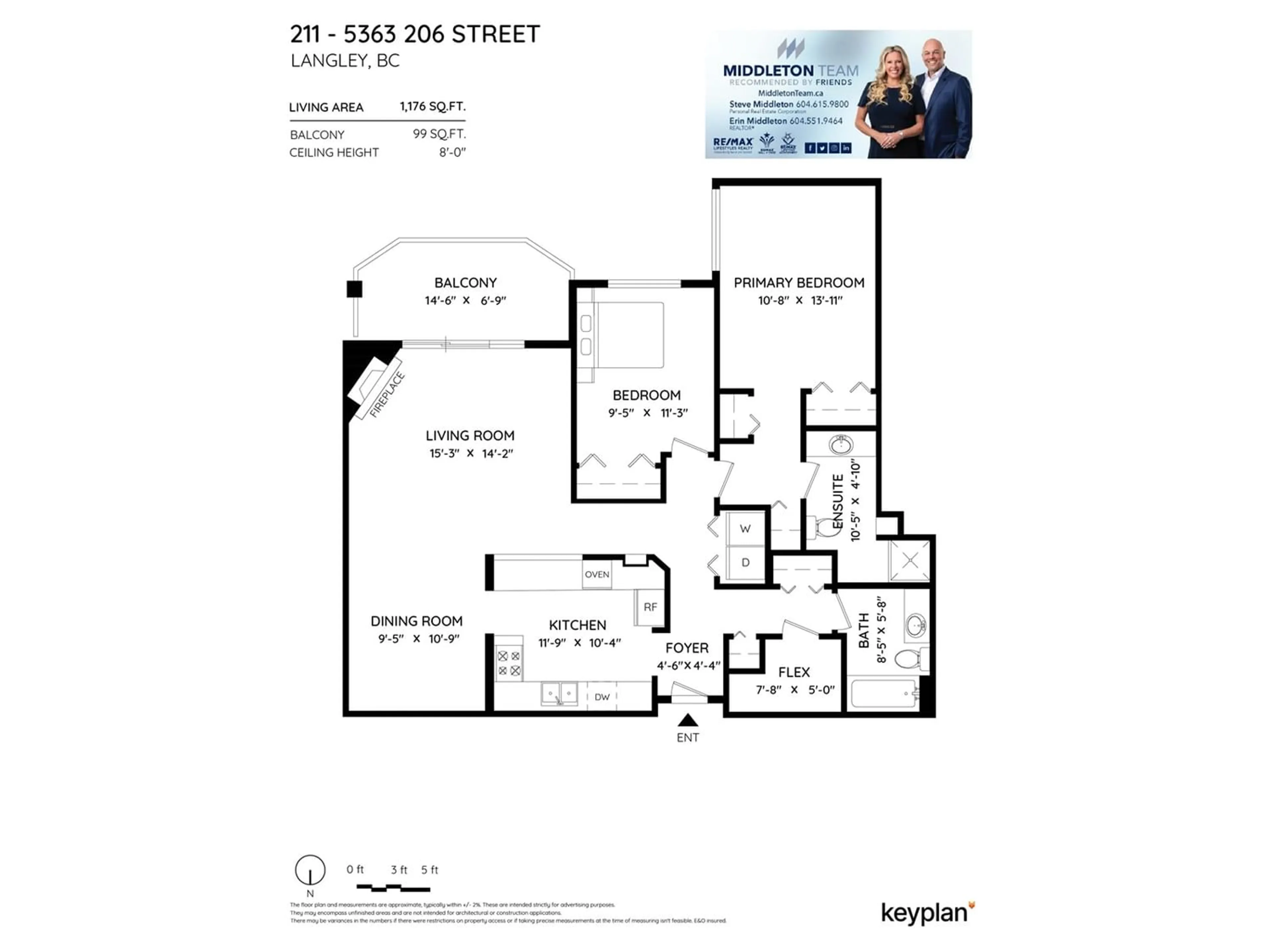 Floor plan for 211 5363 206TH STREET, Langley British Columbia V3A2C5