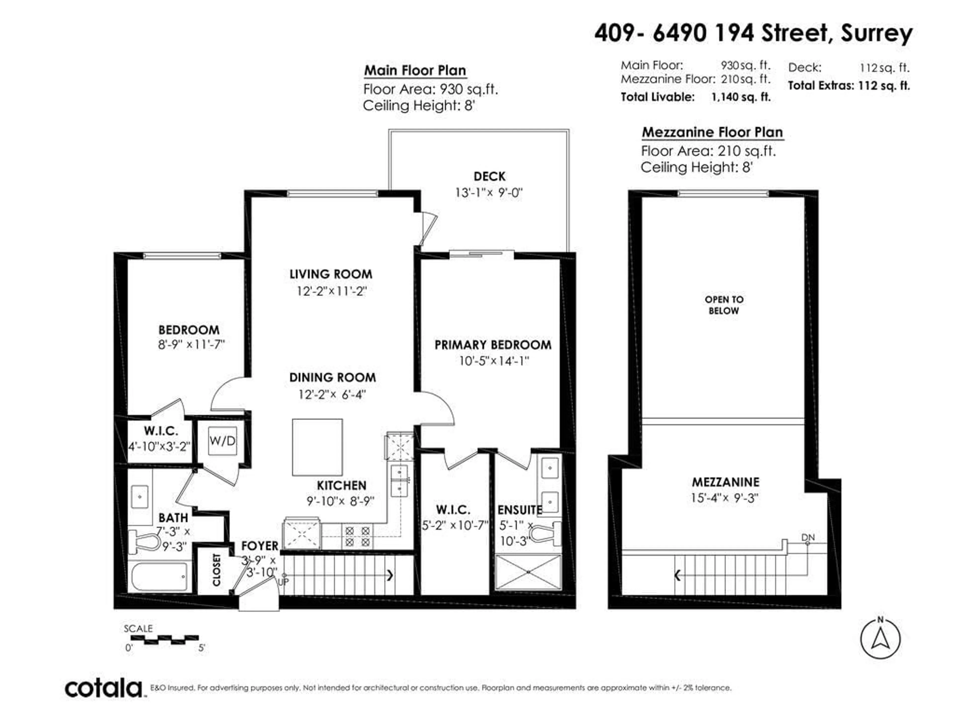 Floor plan for 409 6490 194 STREET, Surrey British Columbia V4N6J9