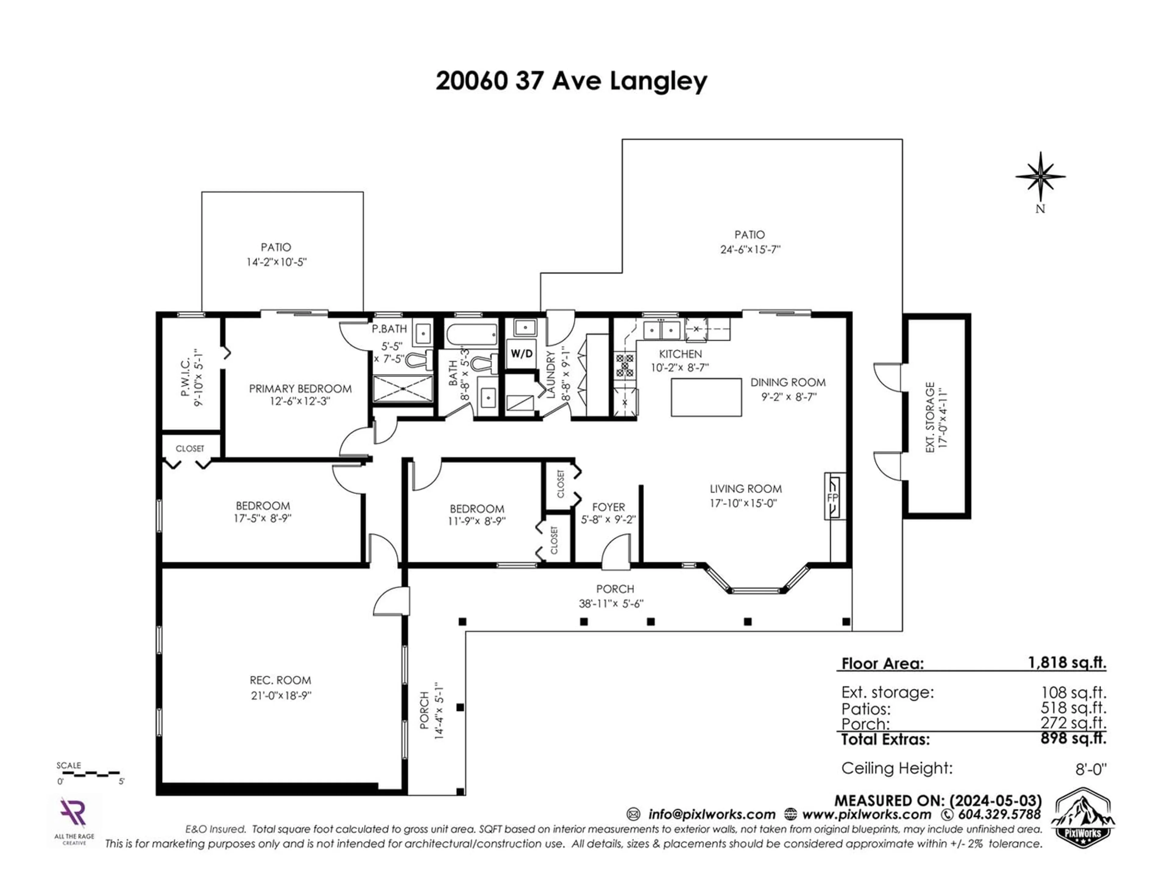 Floor plan for 20060 37 AVENUE, Langley British Columbia V3A2S6