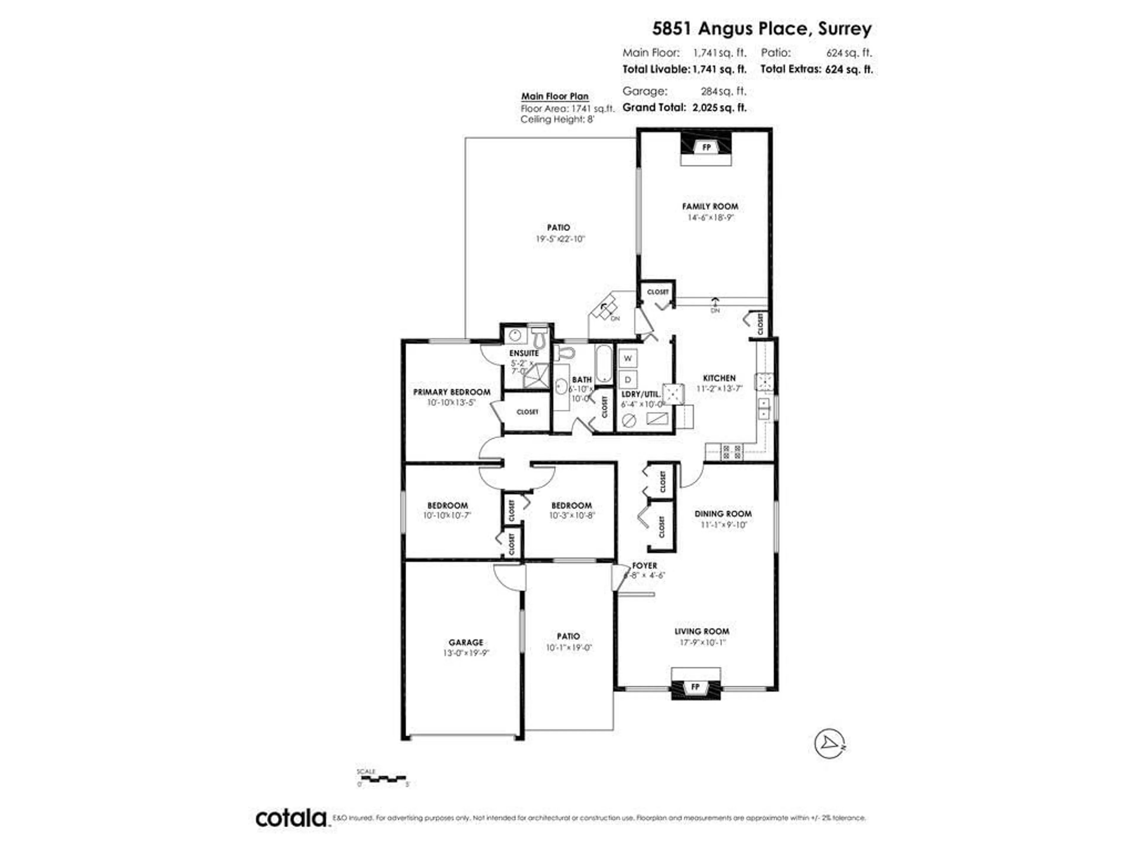 Floor plan for 5851 ANGUS PLACE, Surrey British Columbia V3S4W6