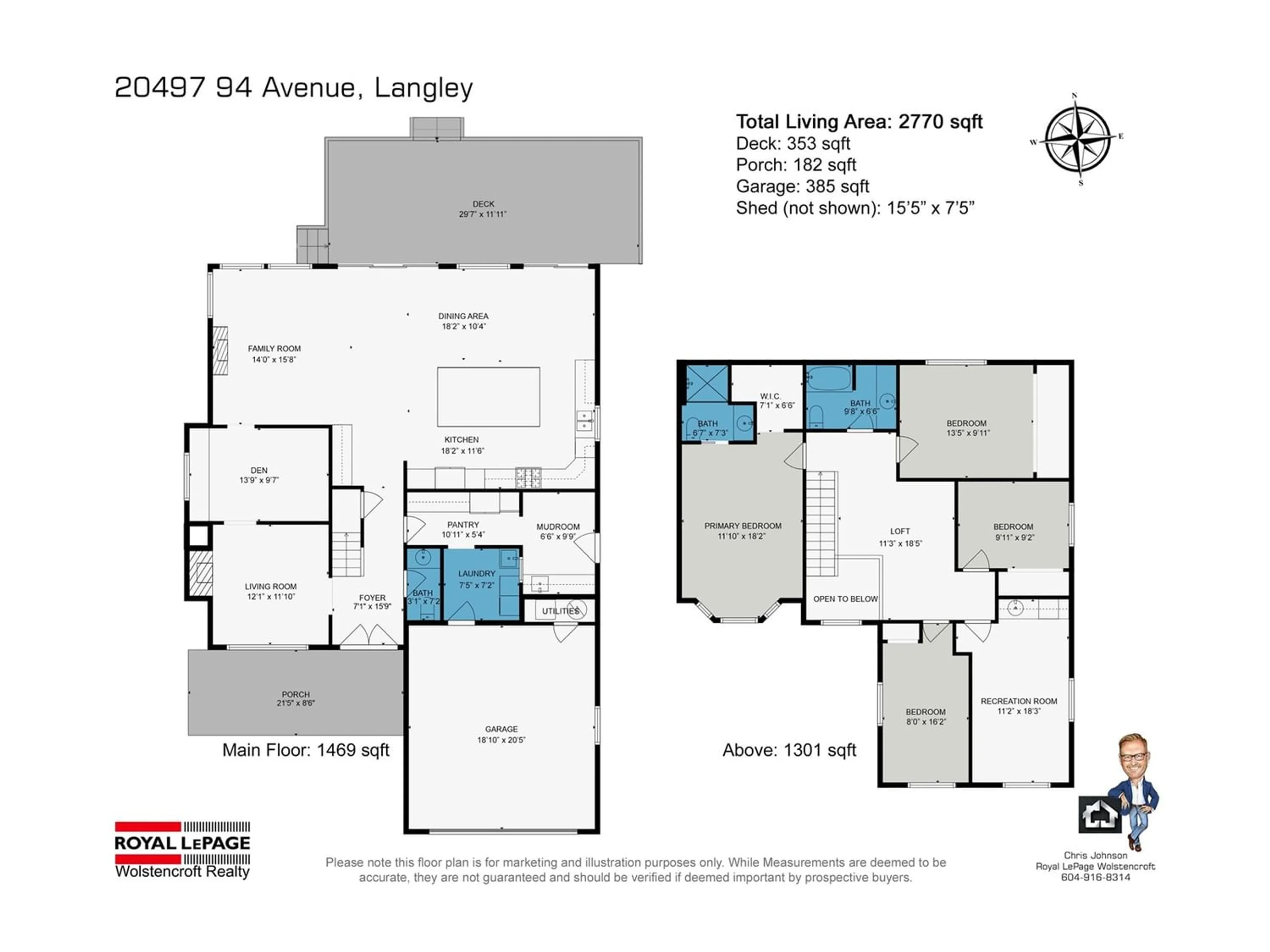 Floor plan for 20497 94 AVENUE, Langley British Columbia V1M1Z1