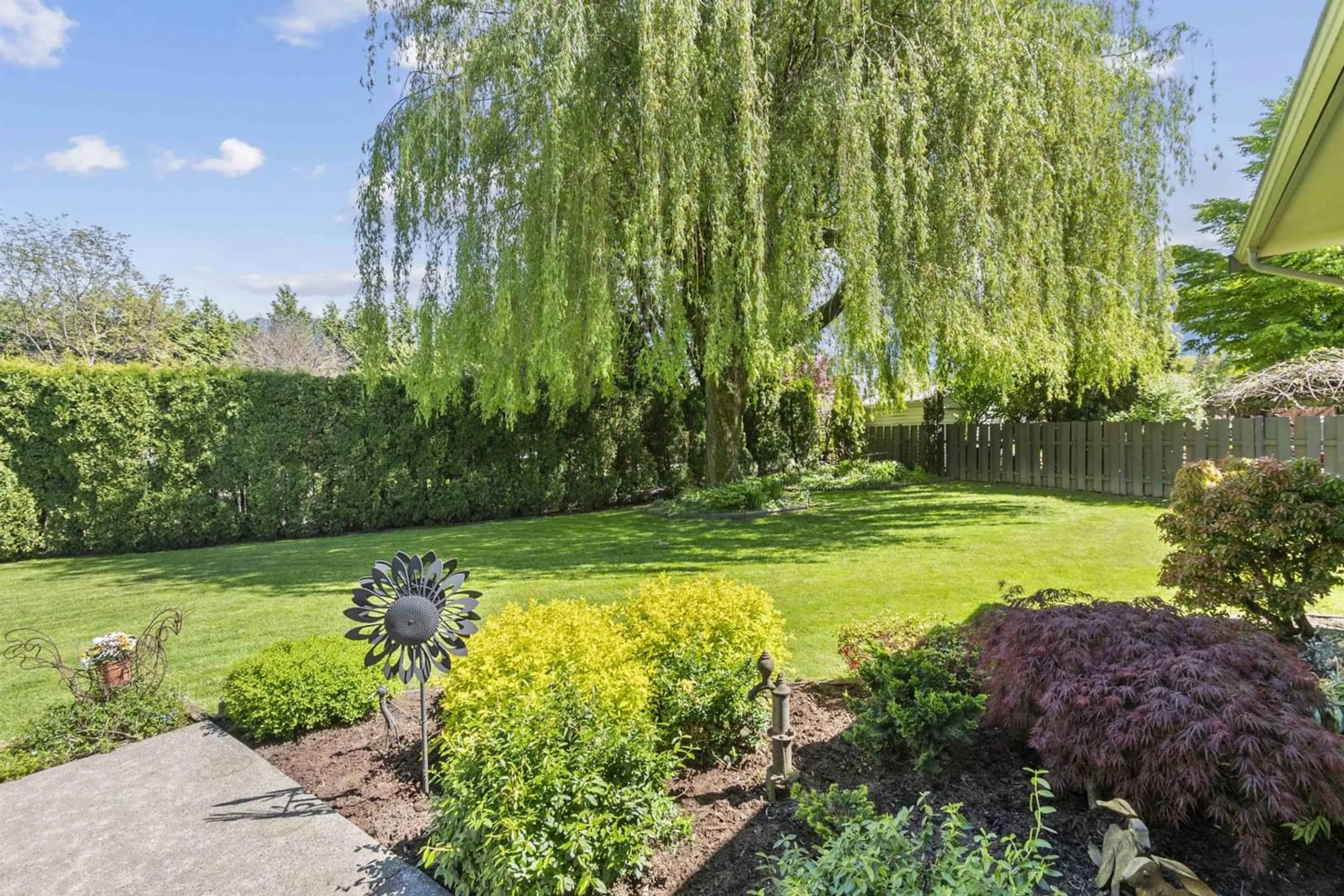 Patio, the fenced backyard for 1764 CEDAR PLACE, Agassiz British Columbia V0M1A2