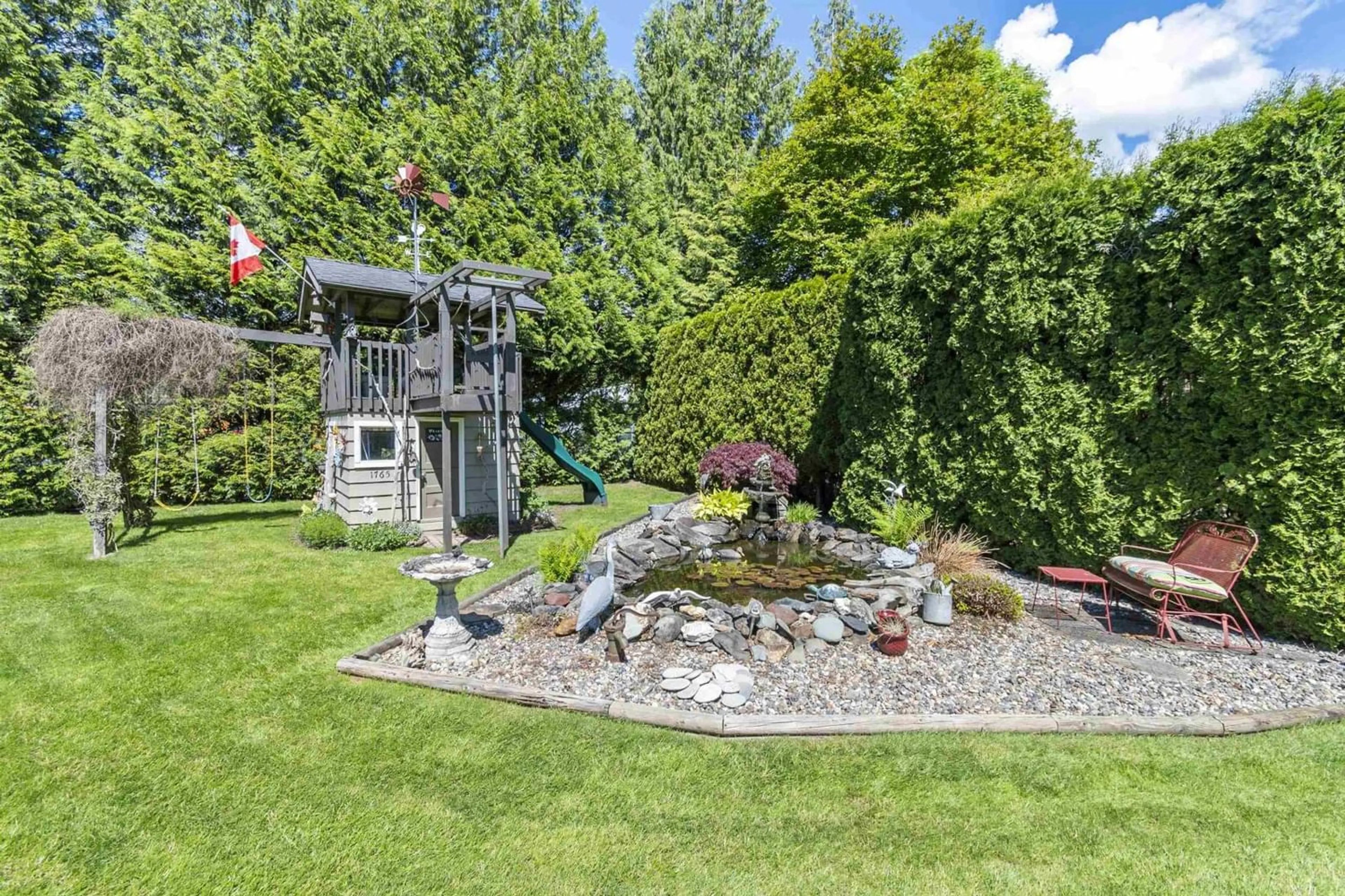 Patio, the fenced backyard for 1764 CEDAR PLACE, Agassiz British Columbia V0M1A2