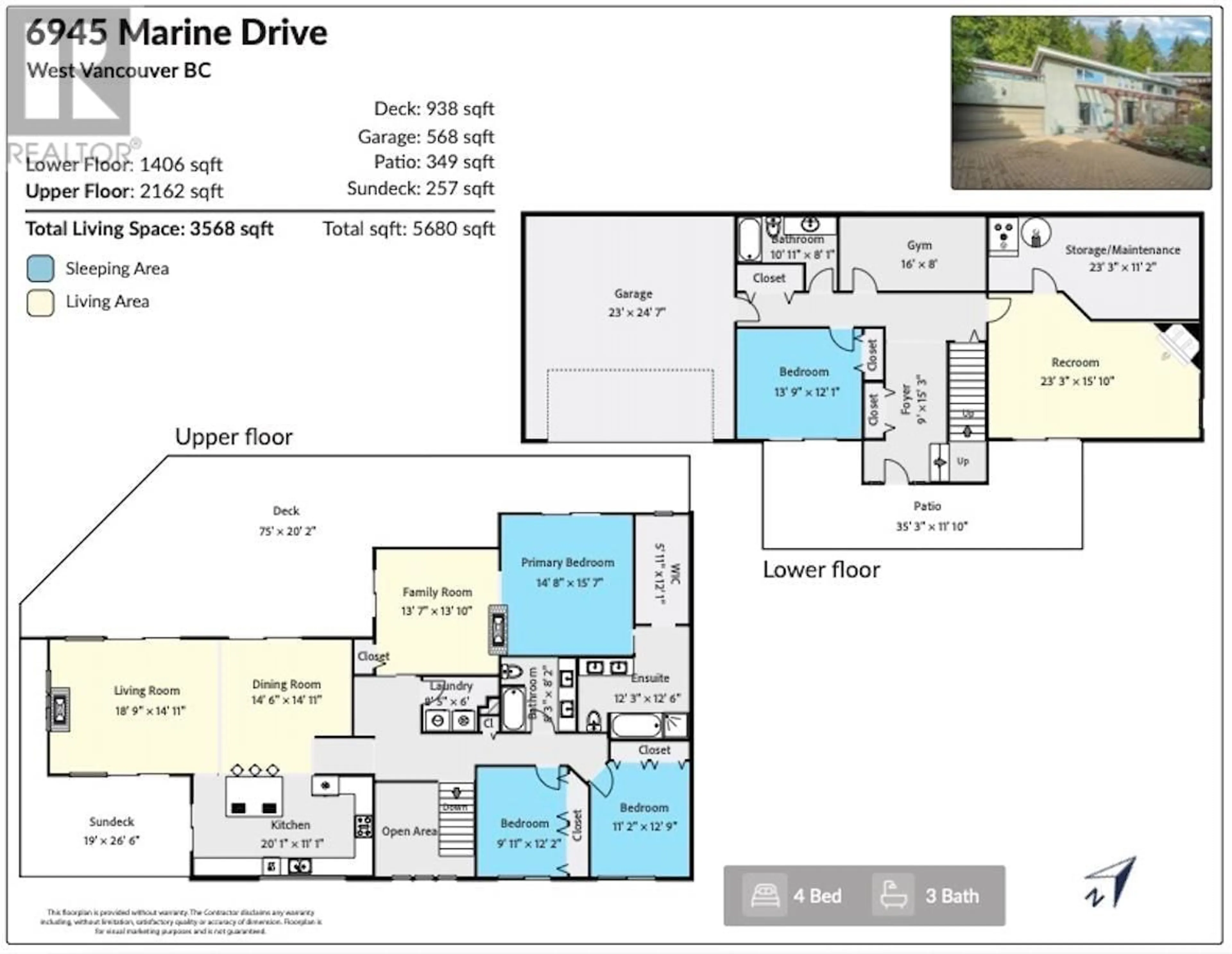 Floor plan for 6945 MARINE DRIVE, West Vancouver British Columbia V7W2T4