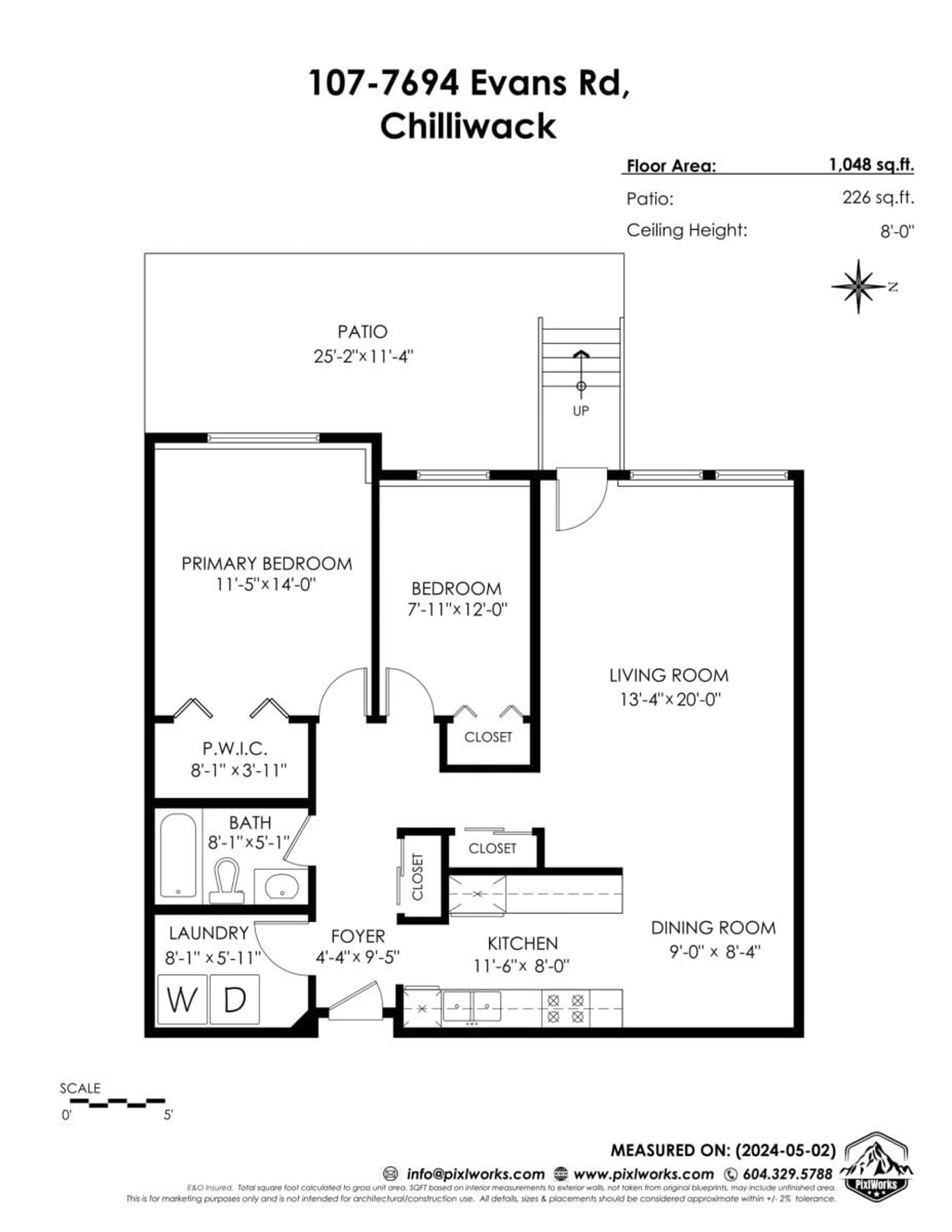Floor plan for 107 7694 EVANS ROAD, Chilliwack British Columbia V2R3W3