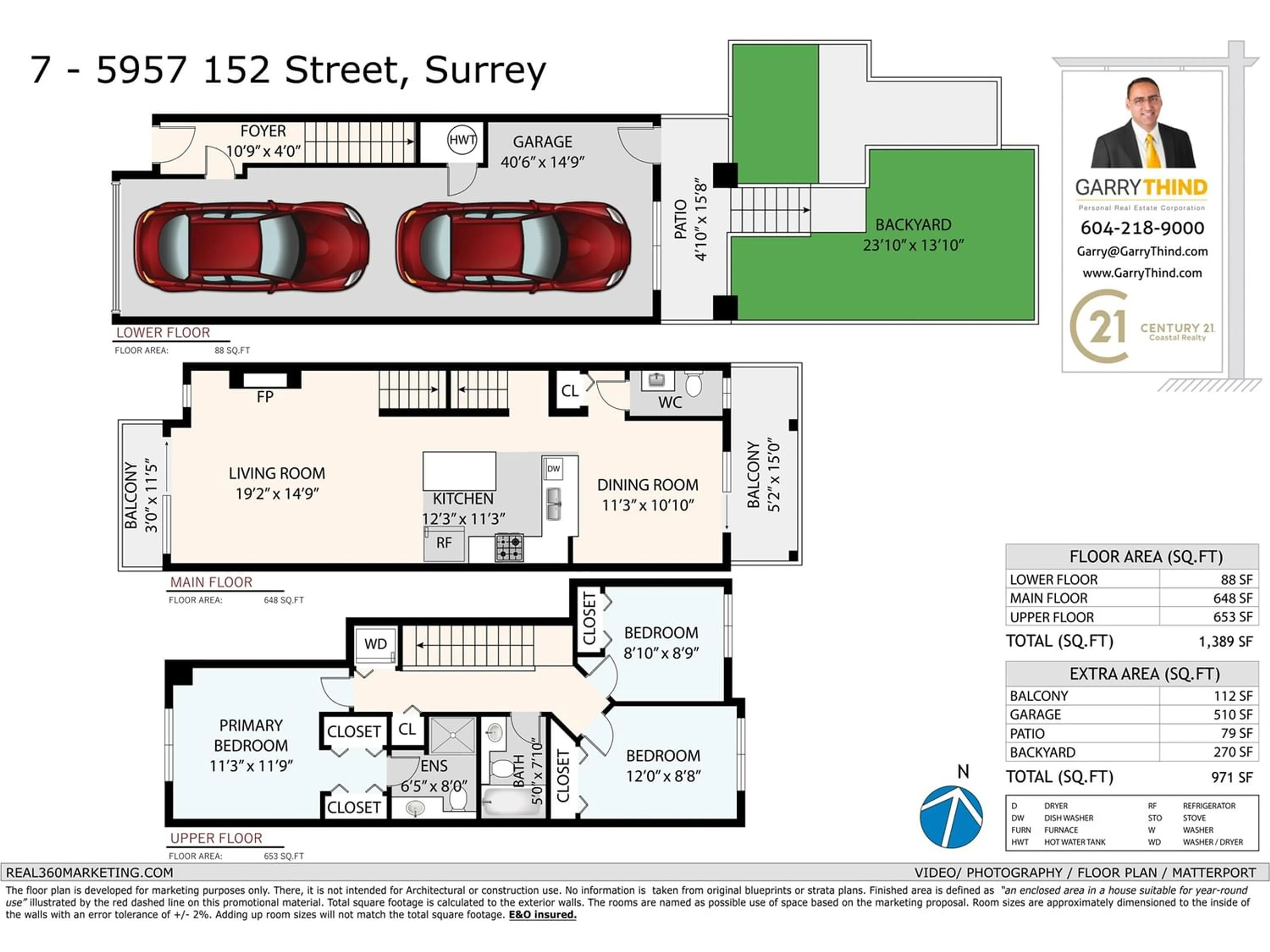 Floor plan for 7 5957 152 STREET, Surrey British Columbia V3S3K4