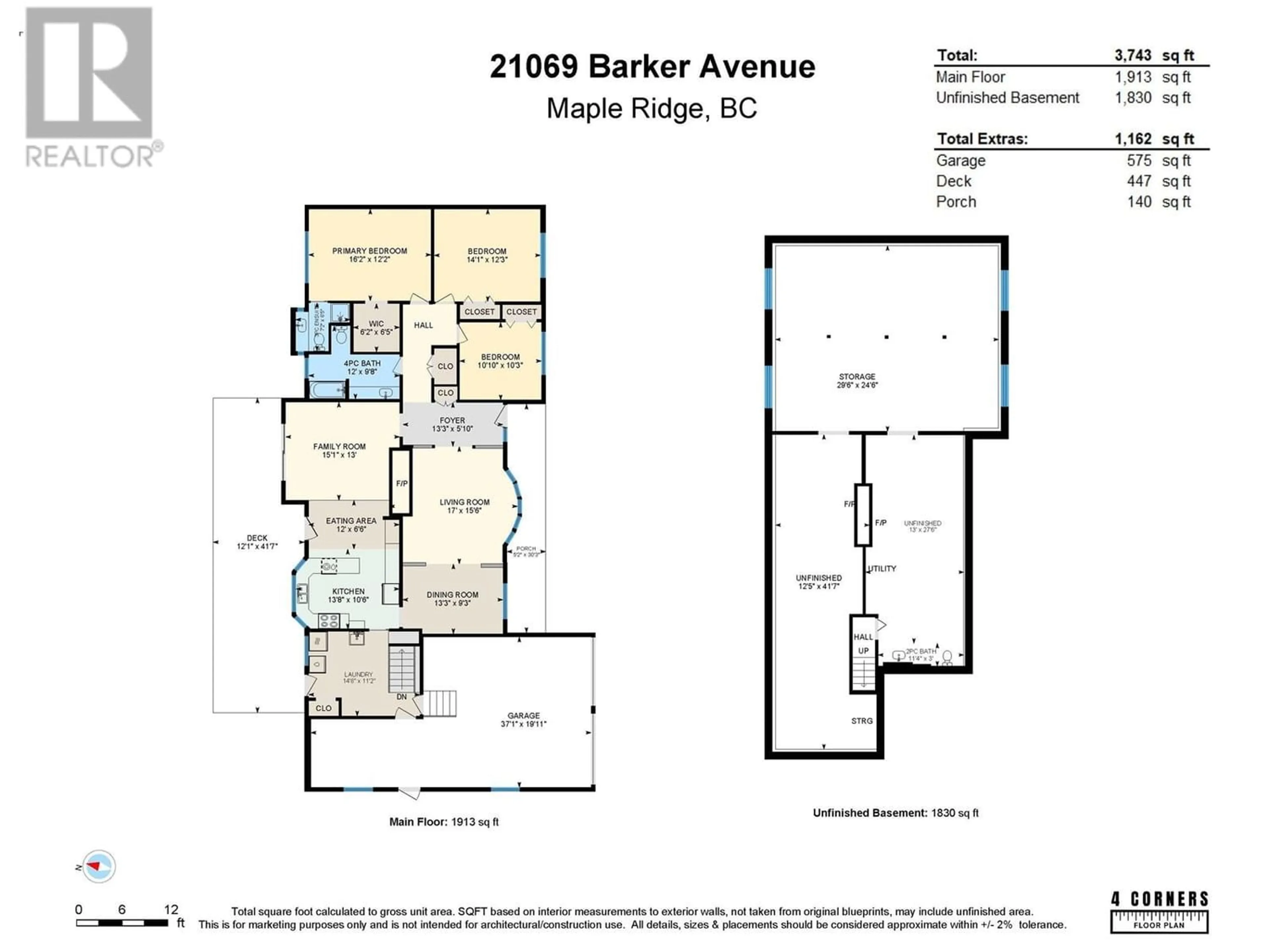Floor plan for 21069 BARKER AVENUE, Maple Ridge British Columbia V2X8R6