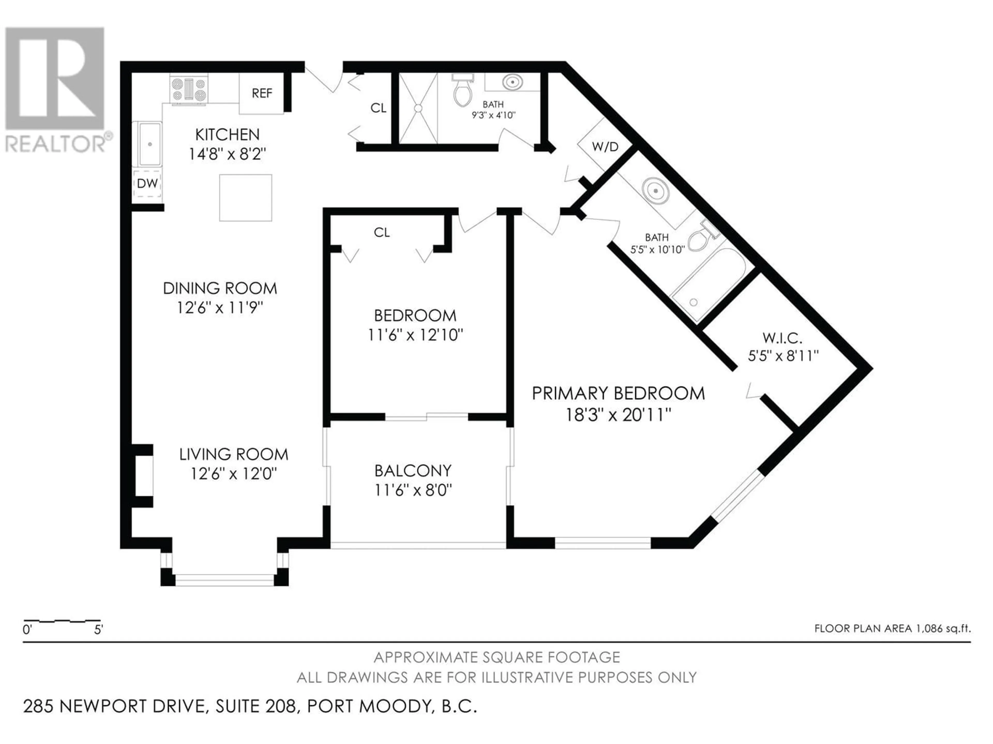 Floor plan for 208 285 NEWPORT DRIVE, Port Moody British Columbia V3H5J6