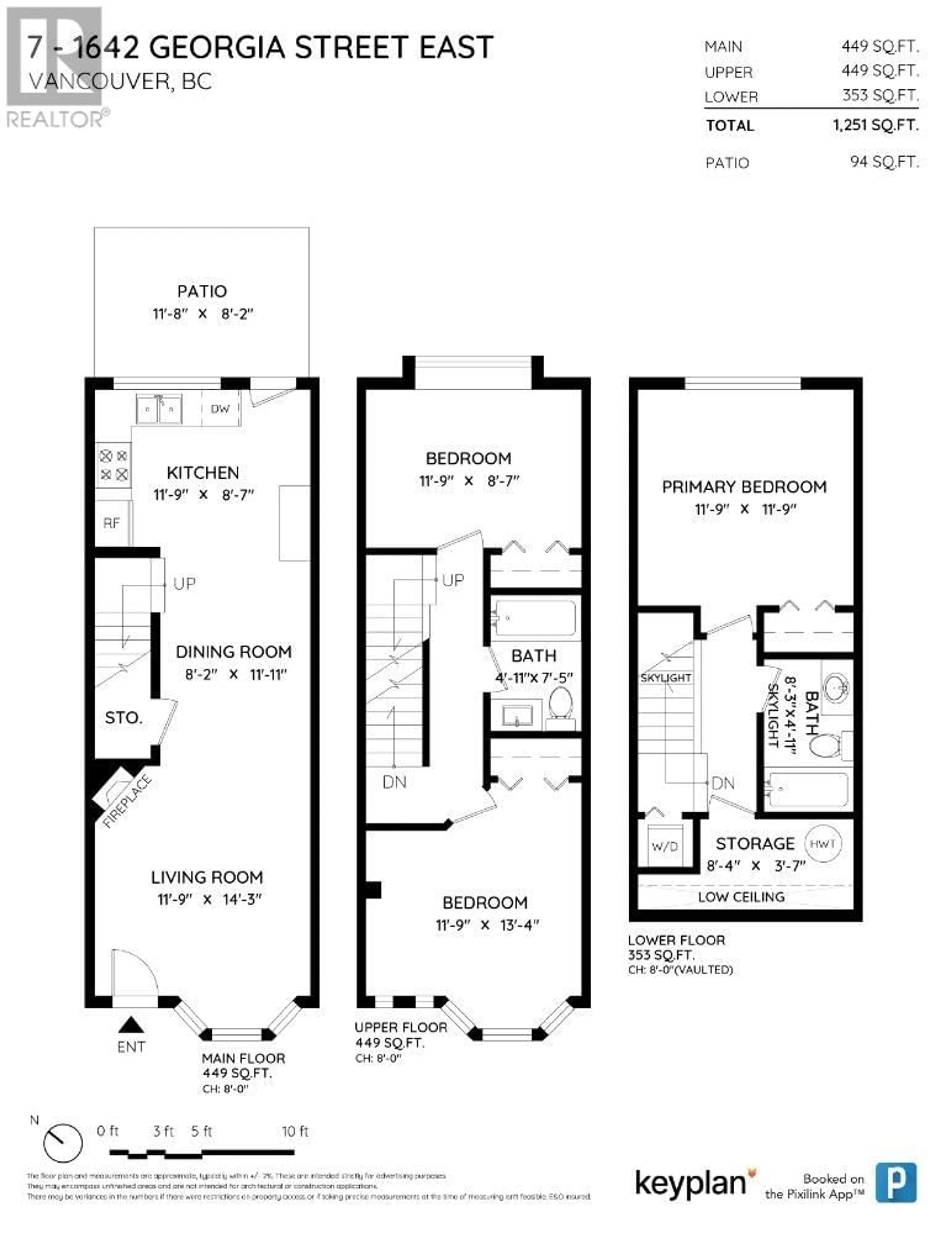 Floor plan for 7 1642 E GEORGIA STREET, Vancouver British Columbia V5L2B2