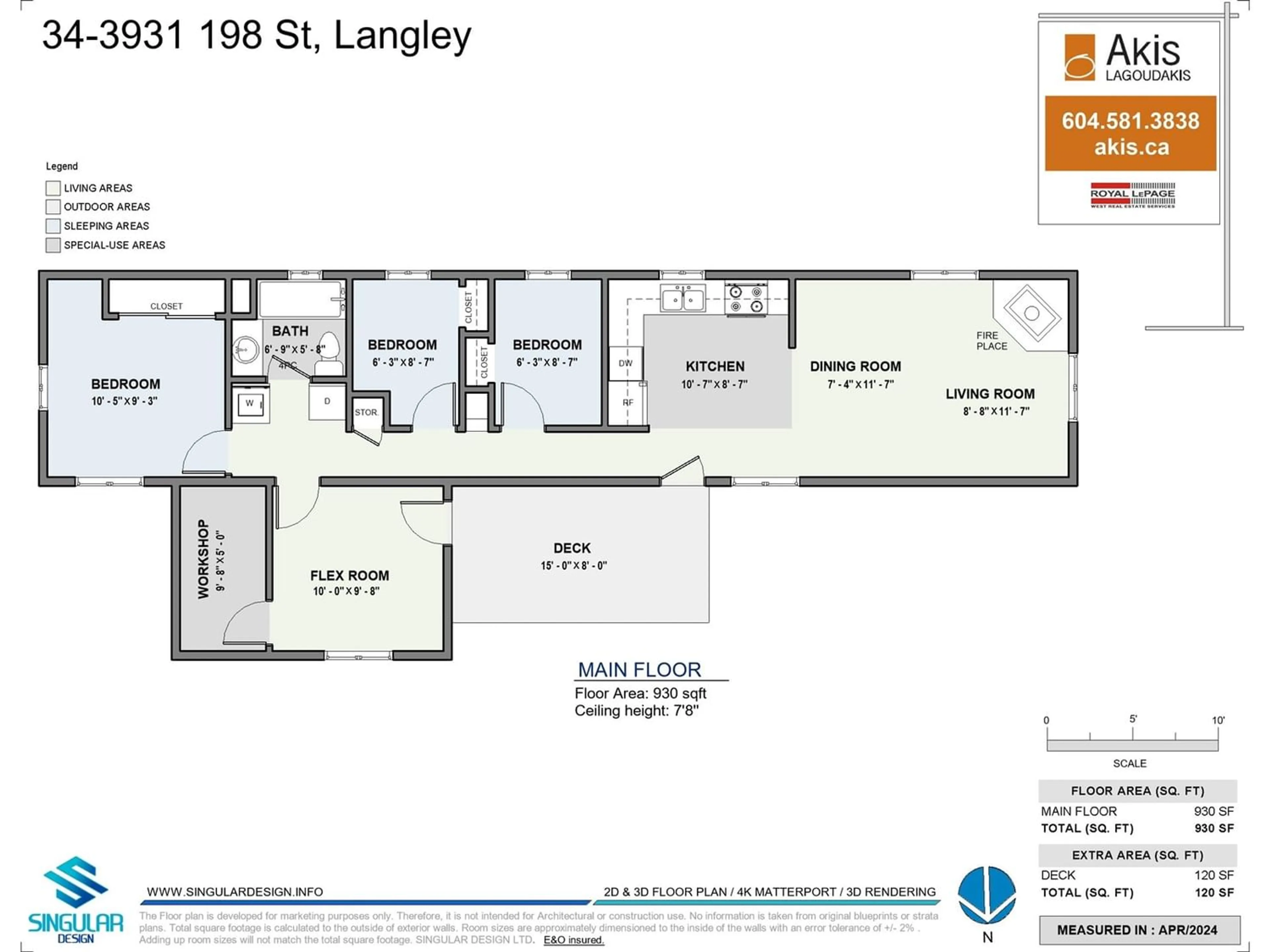 Floor plan for 34 3931 198 STREET, Langley British Columbia V3A1C9