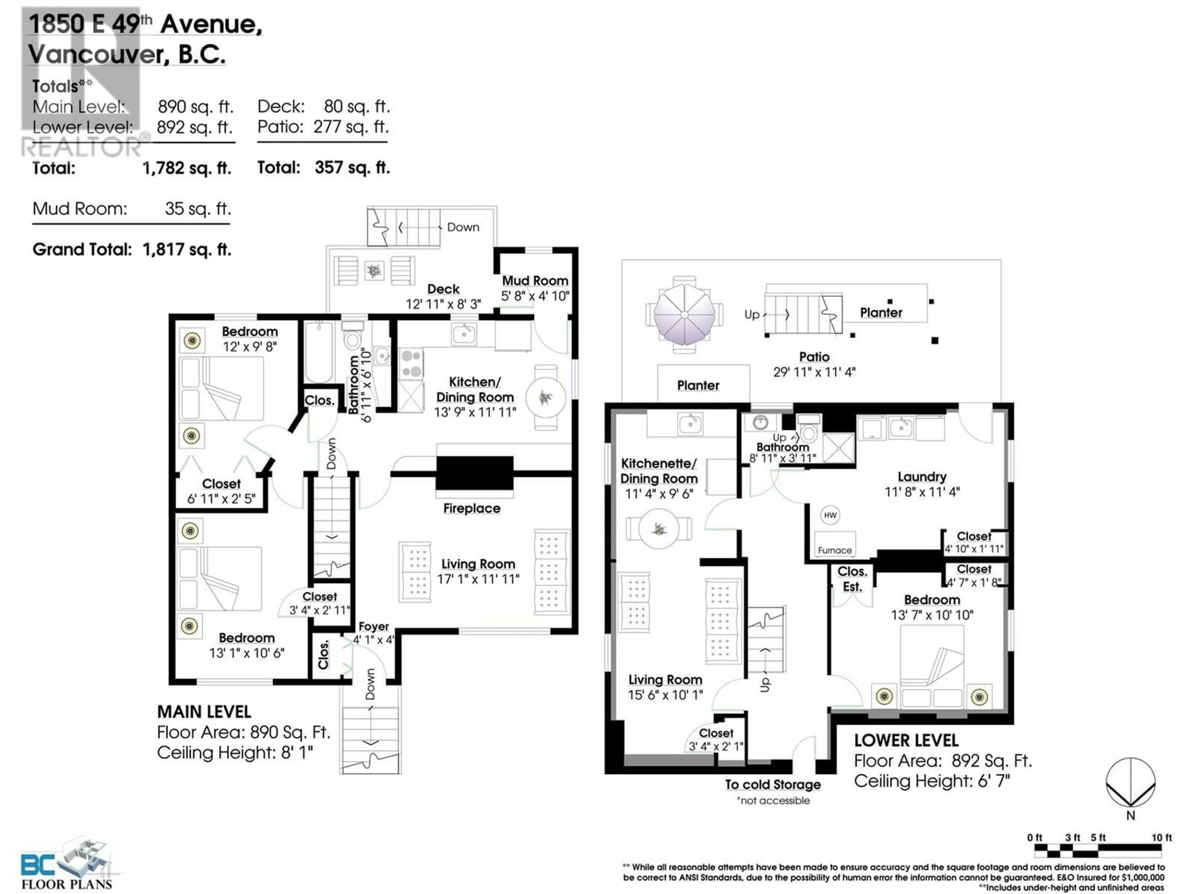 Floor plan for 1850 E 49TH AVENUE, Vancouver British Columbia V5P1T3