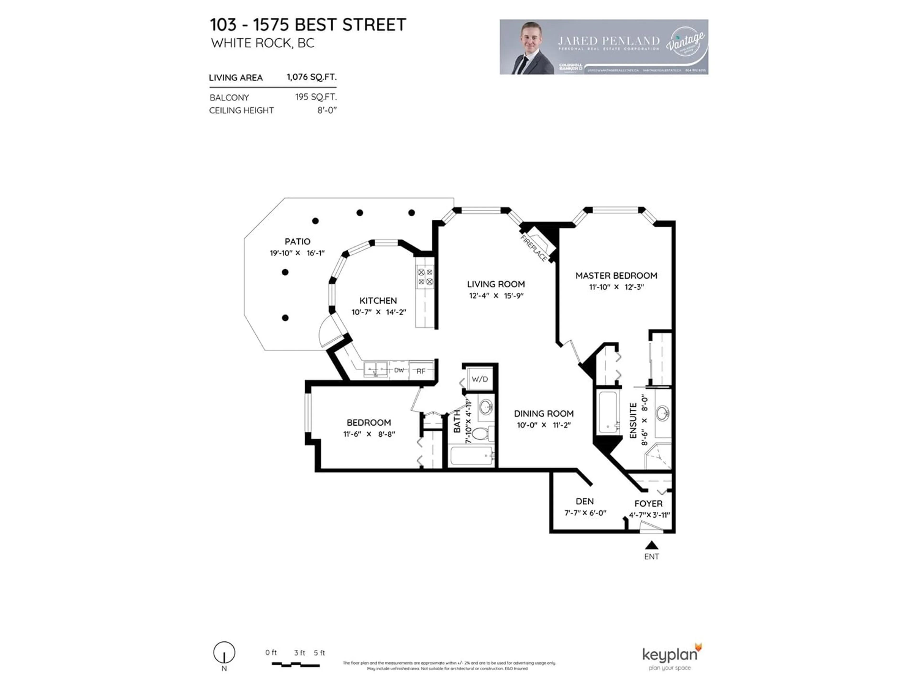 Floor plan for 103 1575 BEST STREET, White Rock British Columbia V4B5K1