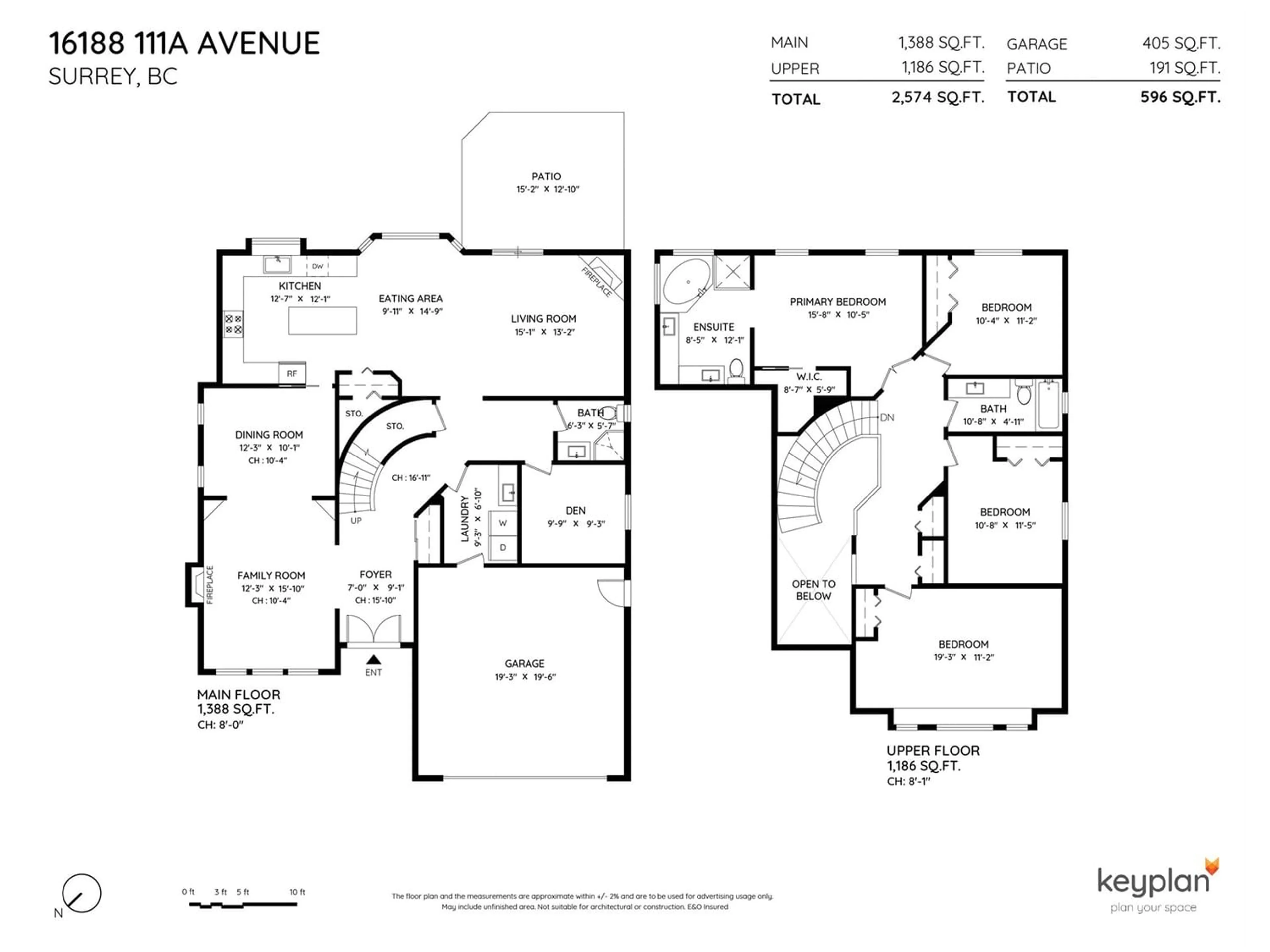 Floor plan for 16188 111A AVENUE, Surrey British Columbia V4N4T1