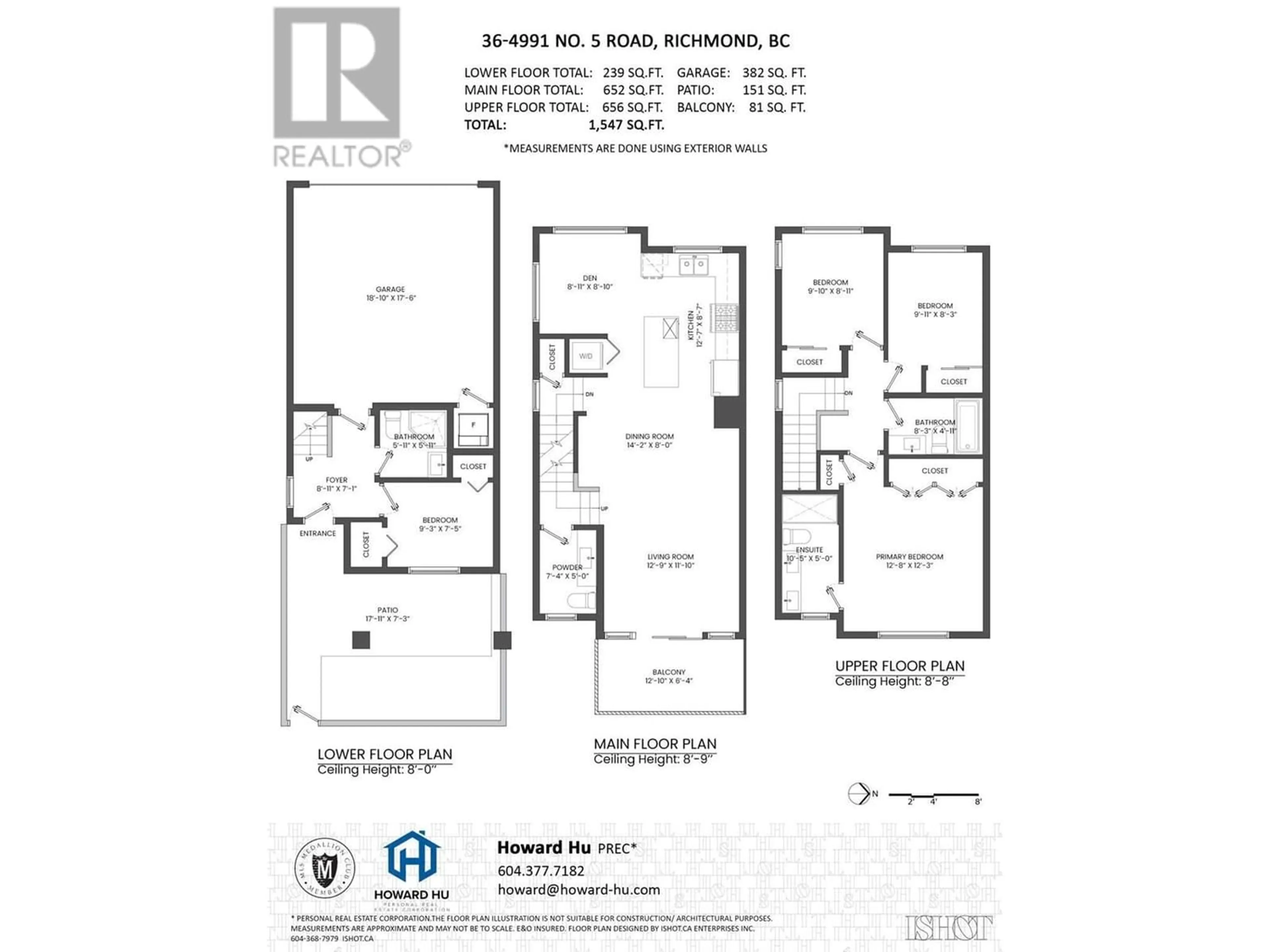 Floor plan for 36 4991 NO. 5 ROAD, Richmond British Columbia V6X0S9