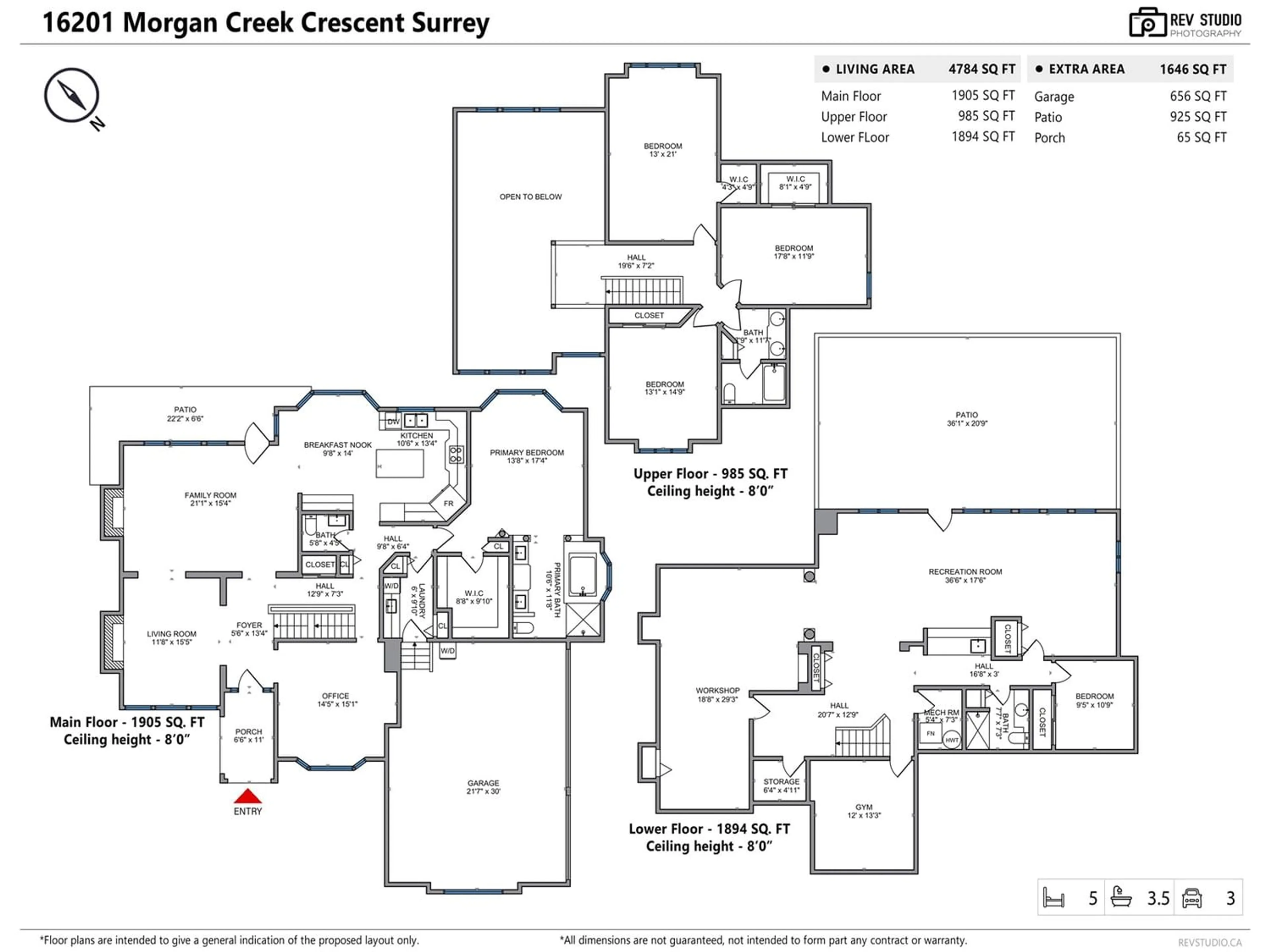 Floor plan for 16201 MORGAN CREEK CRESCENT, Surrey British Columbia V3Z0J2