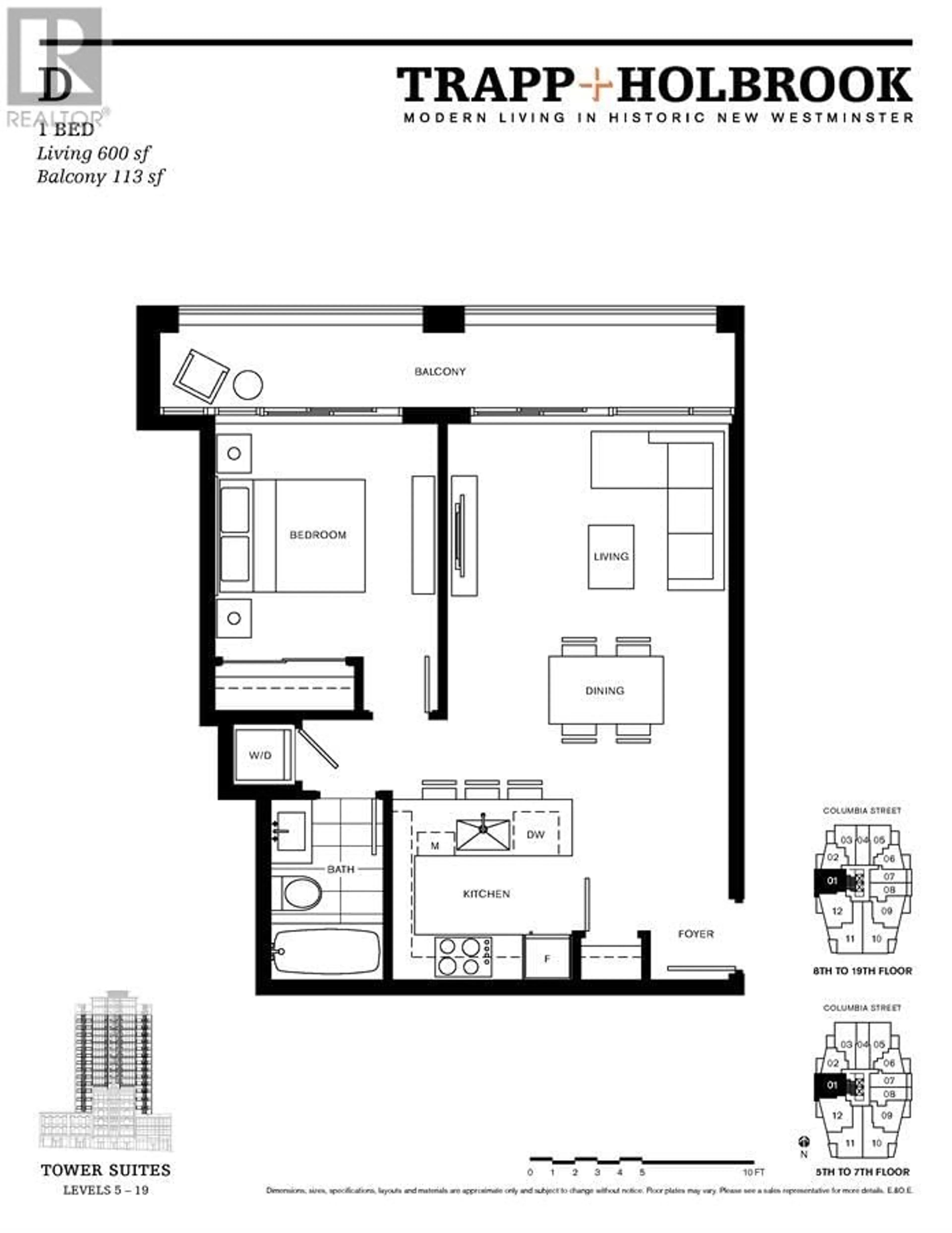 Floor plan for 901 668 COLUMBIA STREET, New Westminster British Columbia V3M1A9