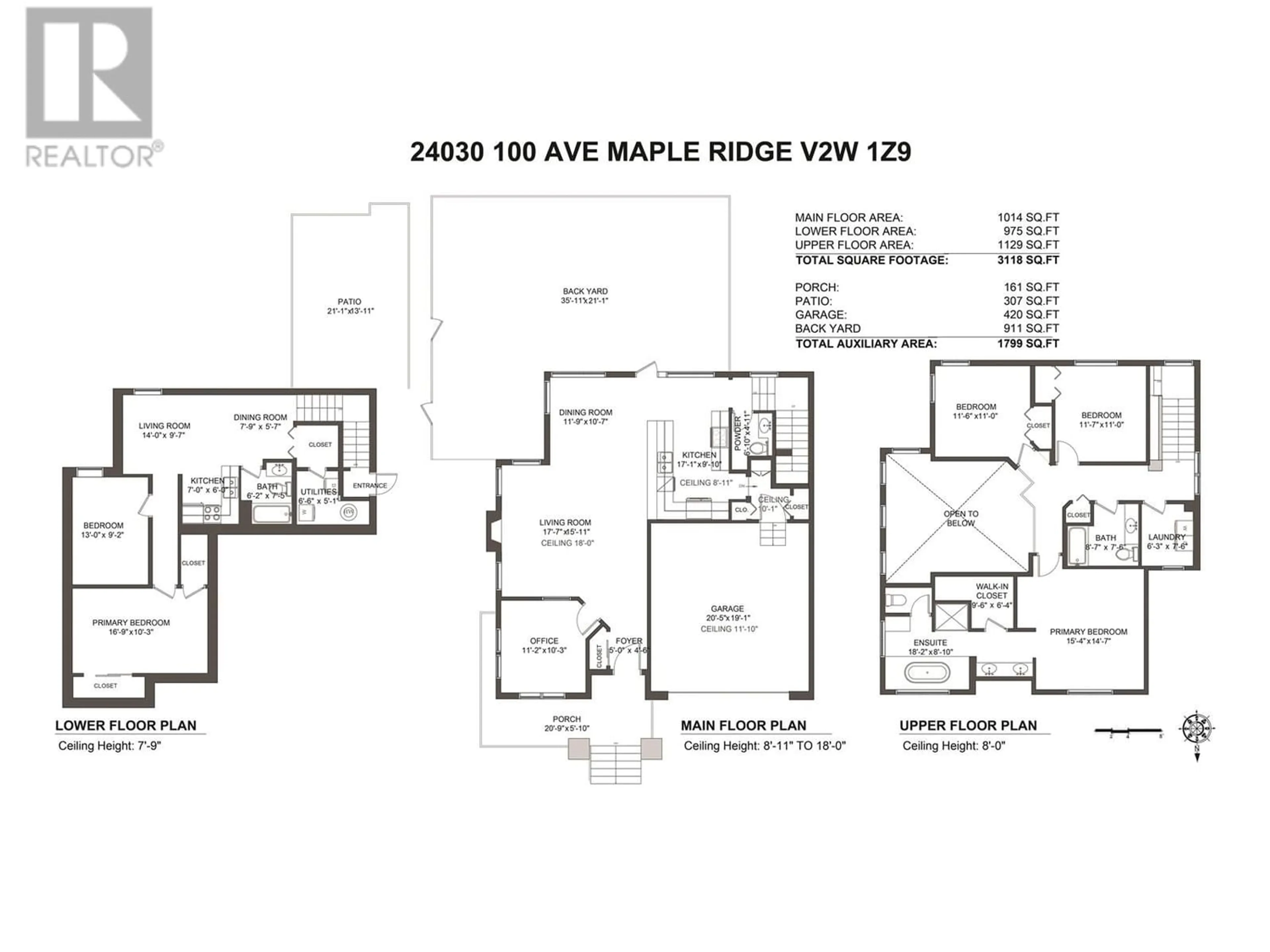 Floor plan for 24030 100 AVENUE, Maple Ridge British Columbia V2W1Z9