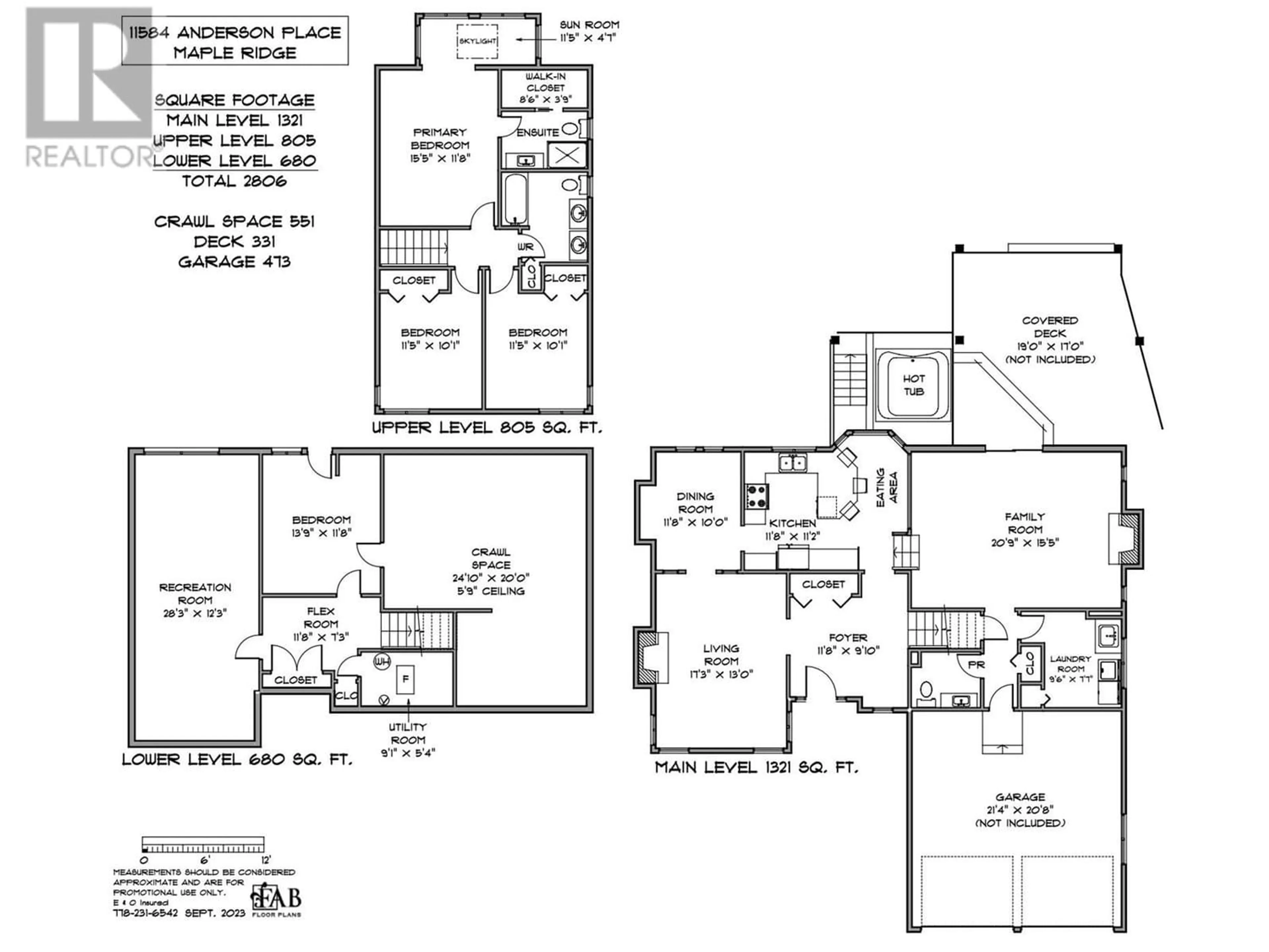 Floor plan for 11584 ANDERSON PLACE, Maple Ridge British Columbia V2X8N3