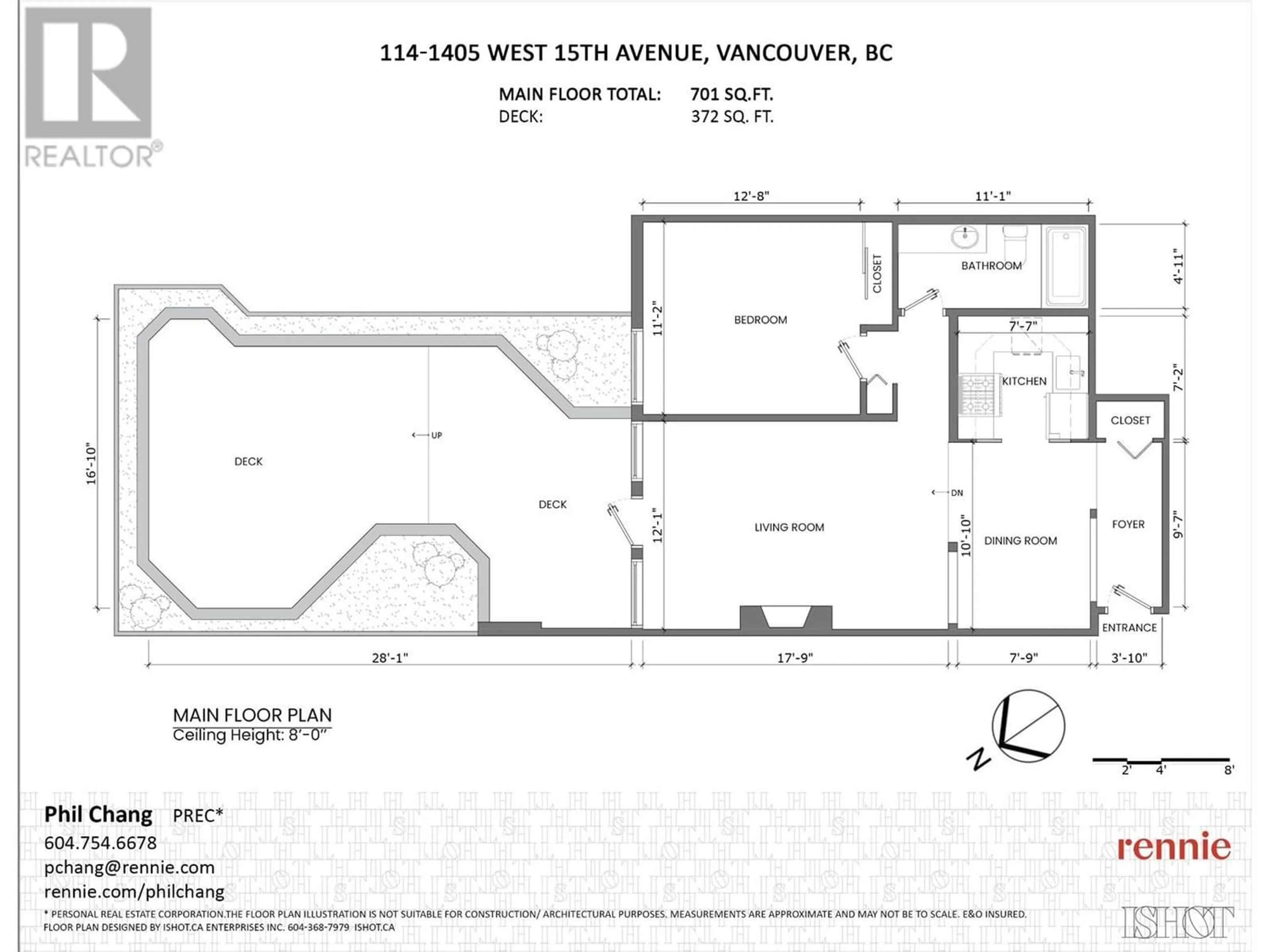 Floor plan for 114 1405 W 15TH AVENUE, Vancouver British Columbia V6H3R2