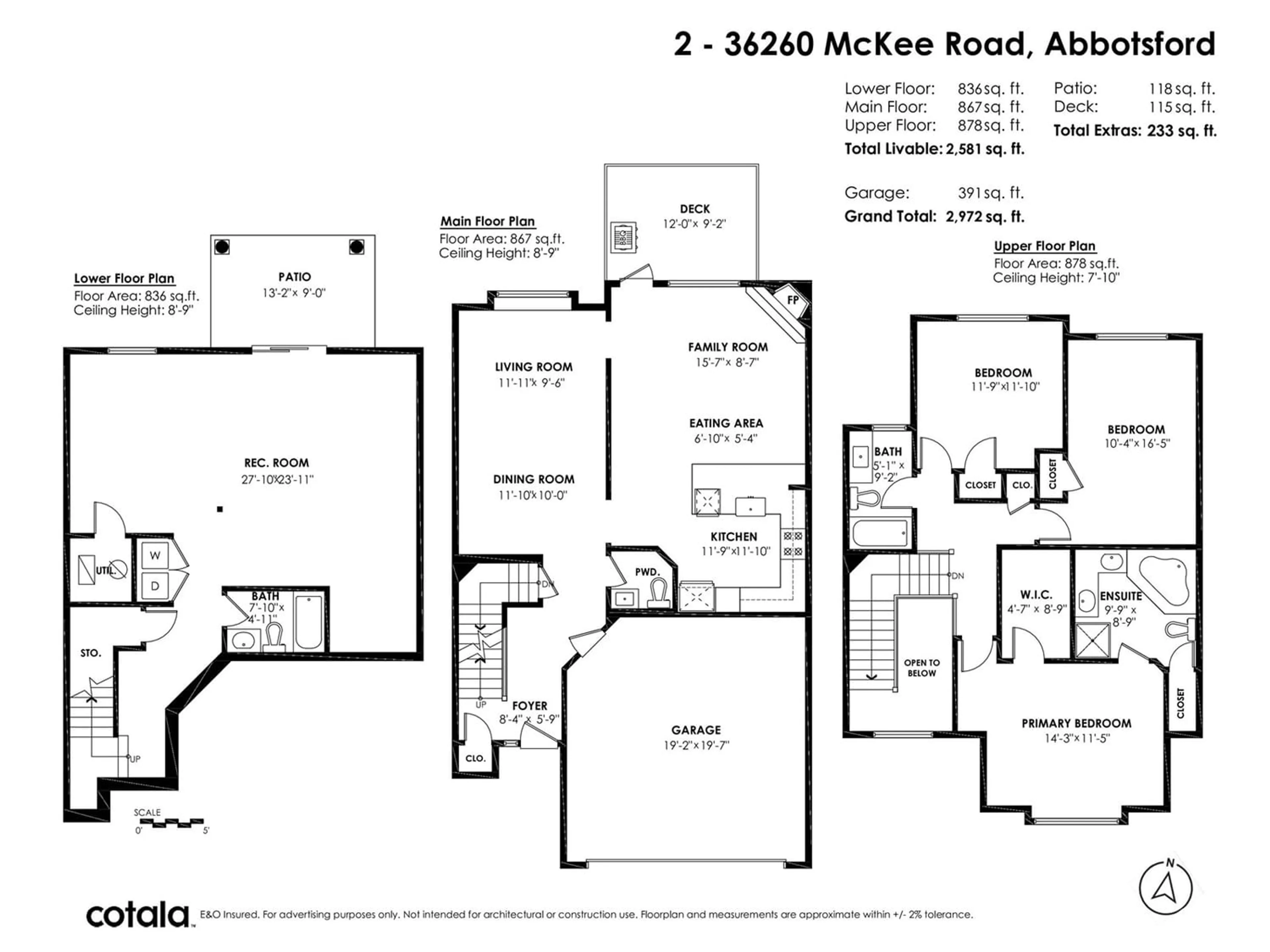 Floor plan for 2 36260 MCKEE ROAD, Abbotsford British Columbia V3G0A9