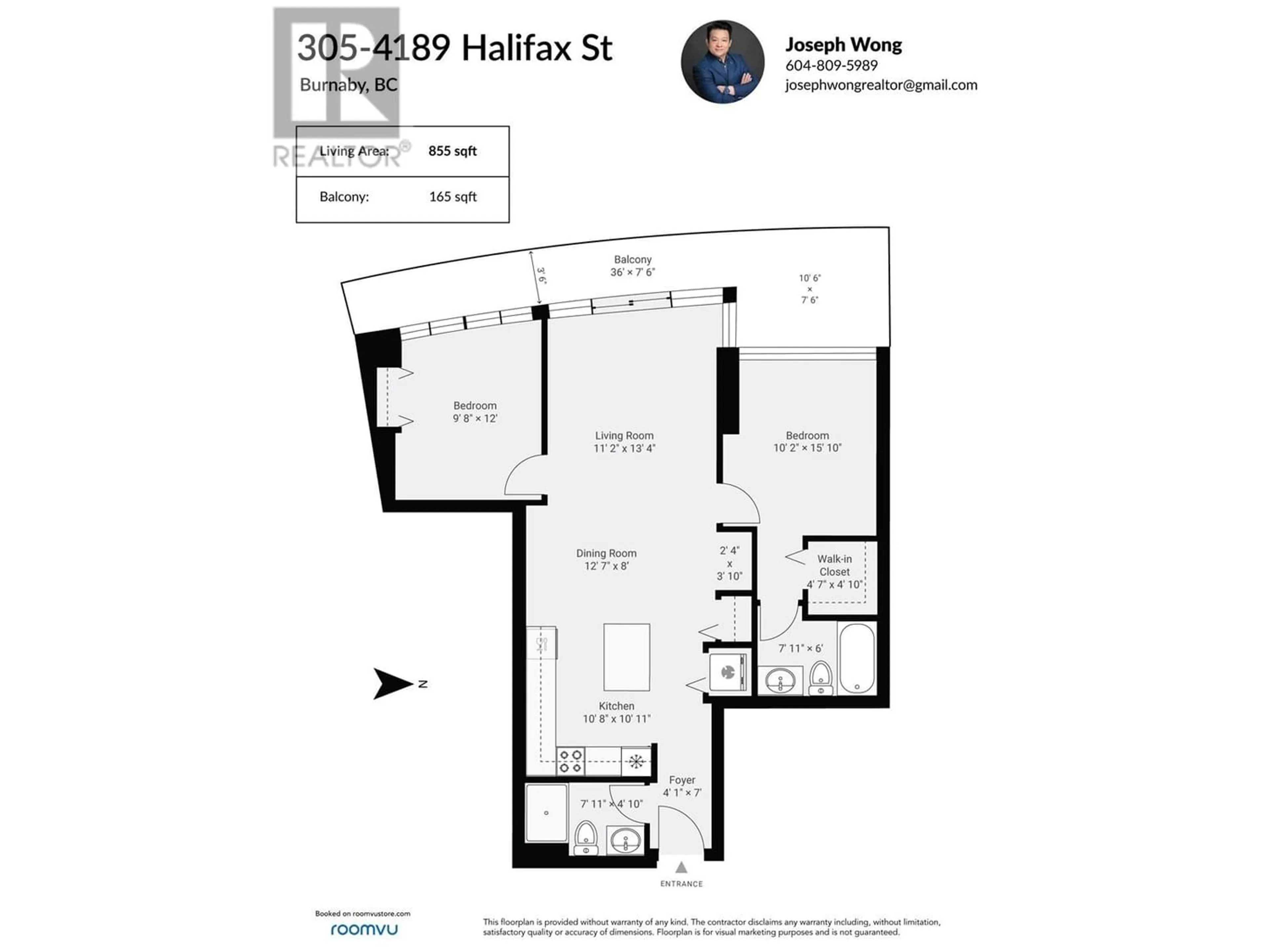 Floor plan for 305 4189 HALIFAX STREET, Burnaby British Columbia V5C0H9