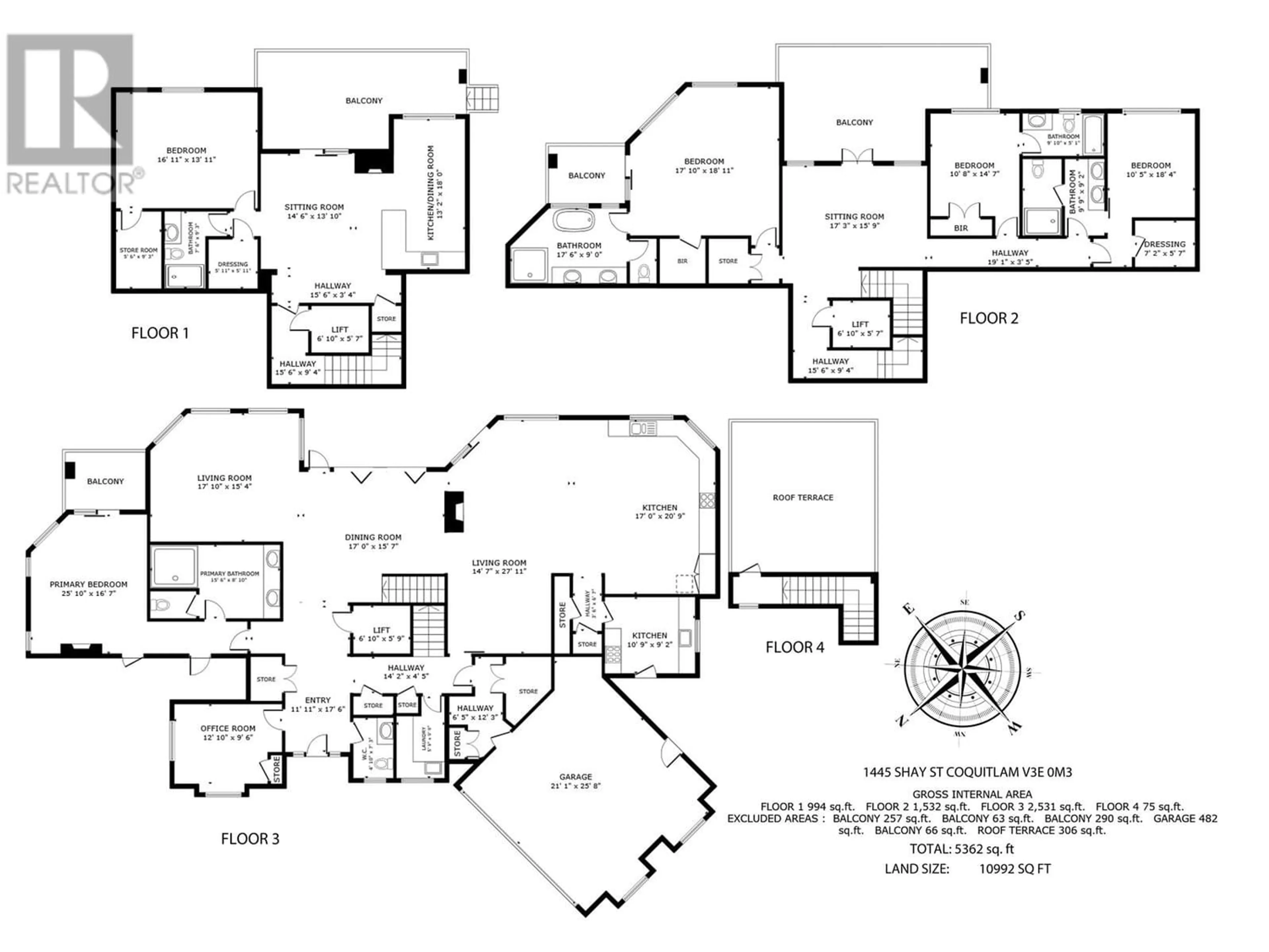 Floor plan for 1445 SHAY STREET, Coquitlam British Columbia V3E0M3