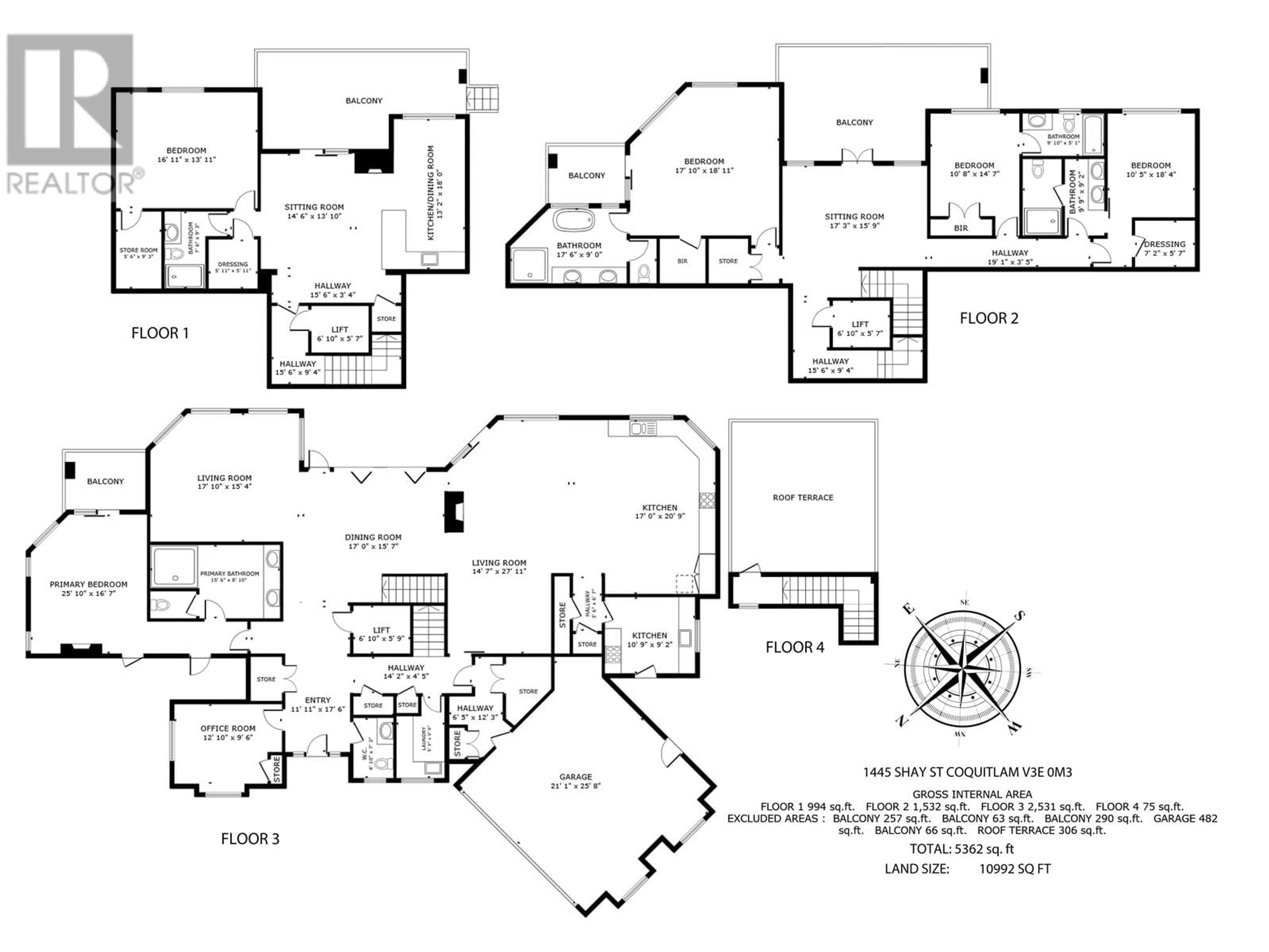 Floor plan for 1445 SHAY STREET, Coquitlam British Columbia V3E0M3