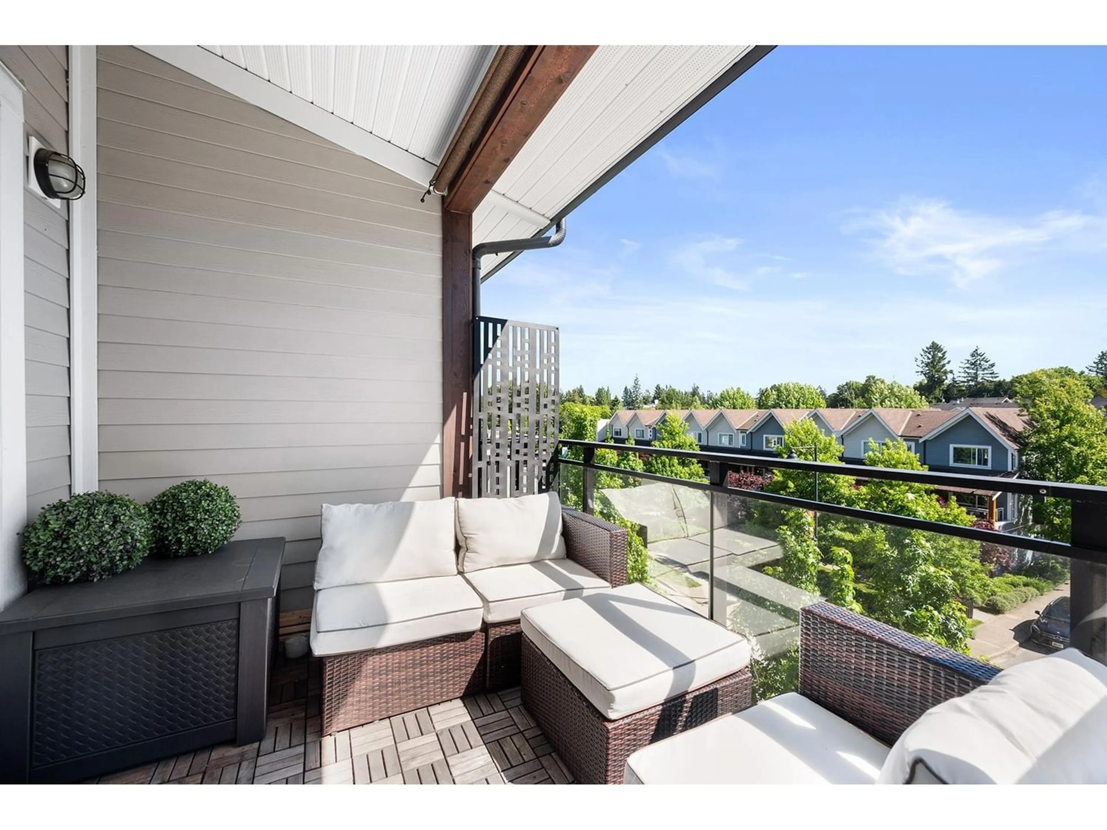 Balcony in the apartment for 409 23215 BILLY BROWN ROAD, Langley British Columbia V1M0B7