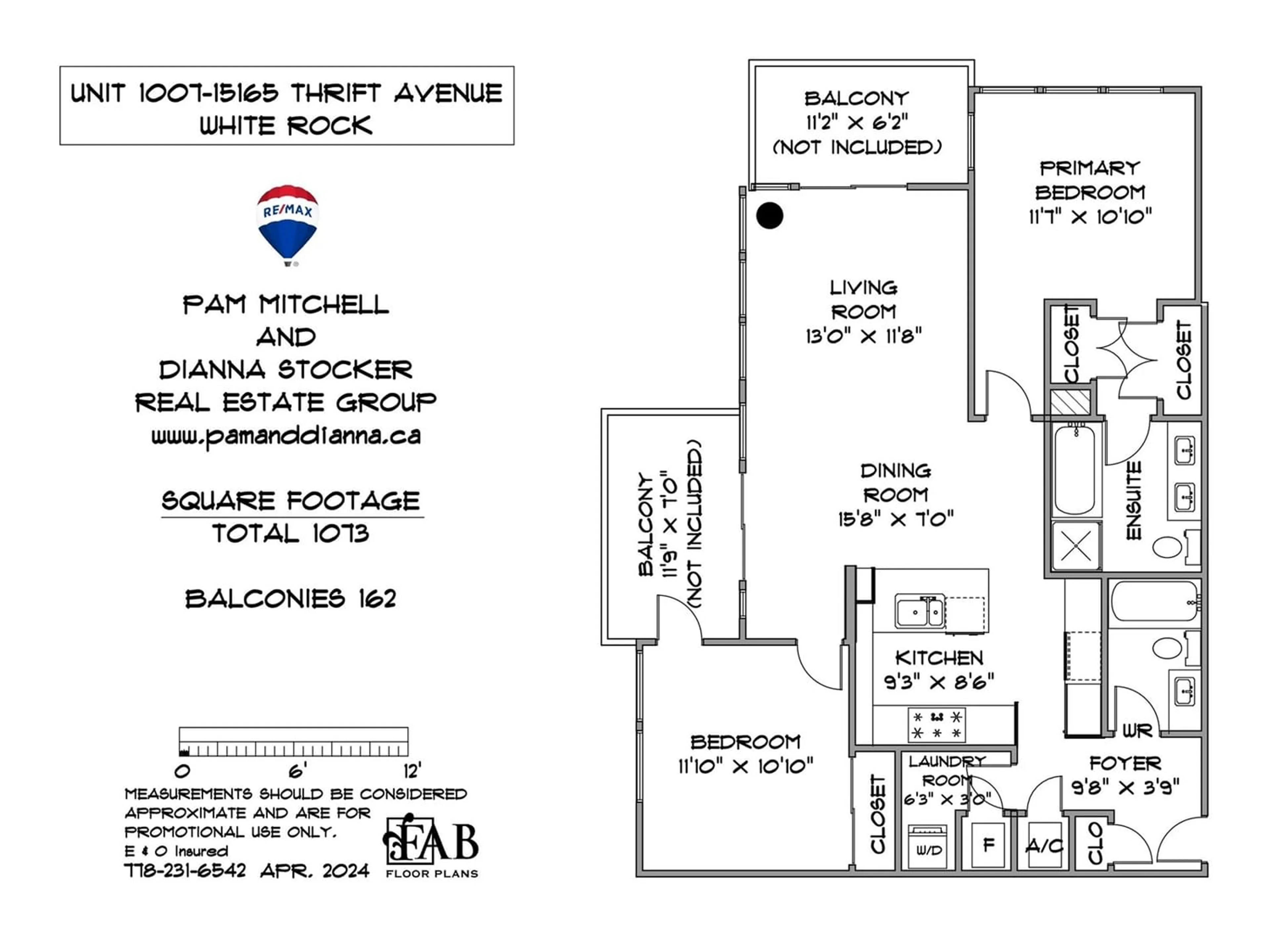 Floor plan for 1007 15165 THRIFT AVENUE, White Rock British Columbia V4B0C1