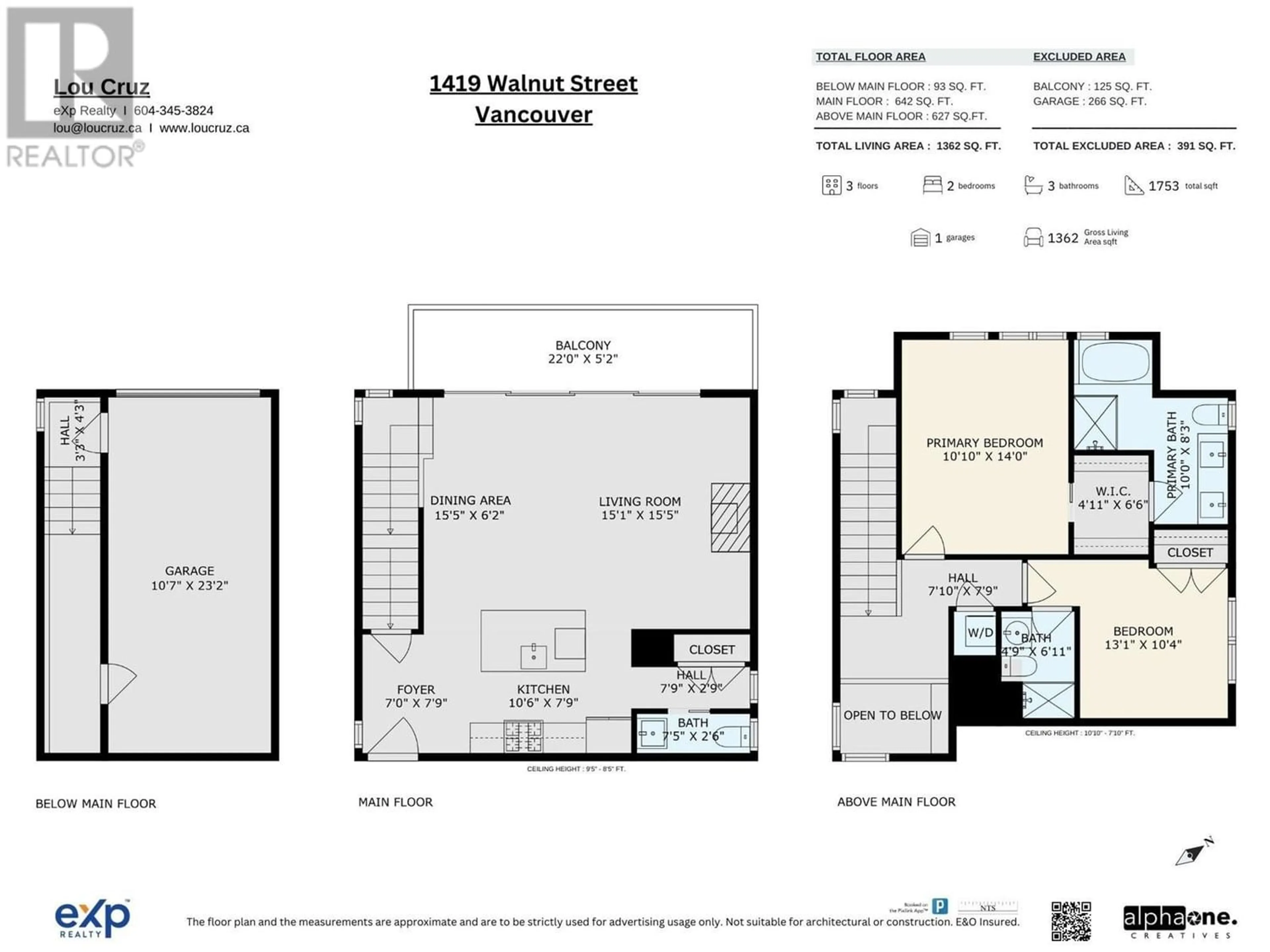 Floor plan for 1419 WALNUT STREET, Vancouver British Columbia V6J3R2