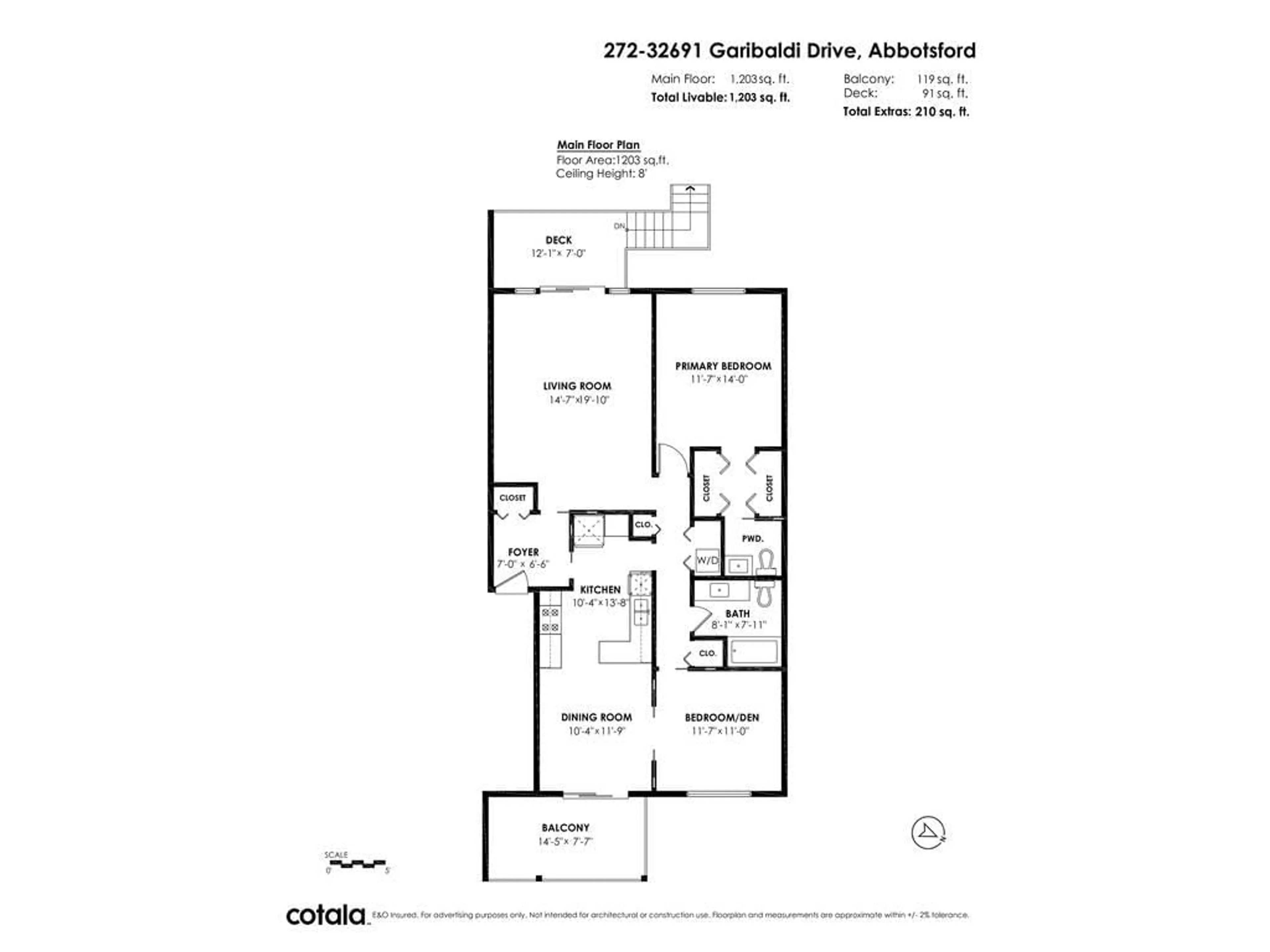 Floor plan for 272 32691 GARIBALDI DRIVE, Abbotsford British Columbia V2T5T7