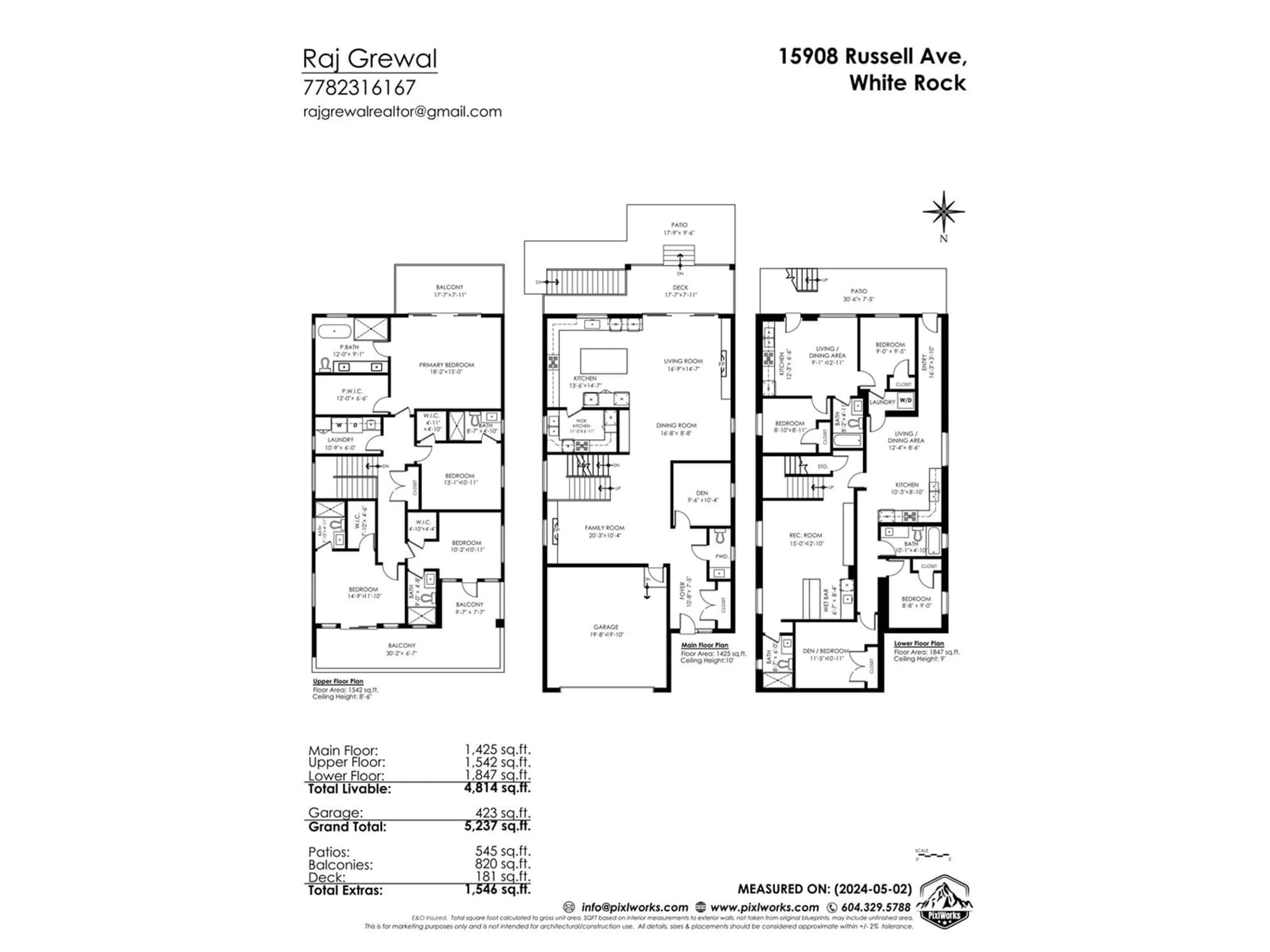 Floor plan for 15908 RUSSELL AVENUE, White Rock British Columbia V4B2S4