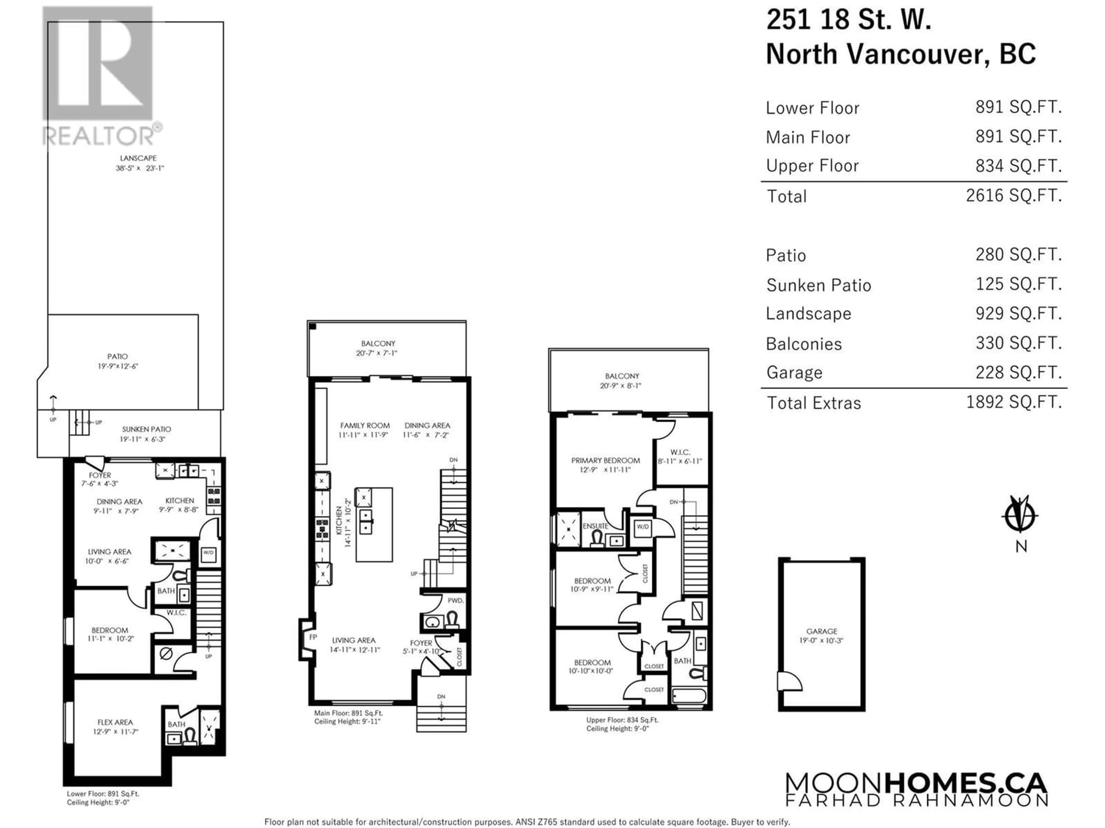 Floor plan for 251 W 18TH STREET, North Vancouver British Columbia V7M1W7
