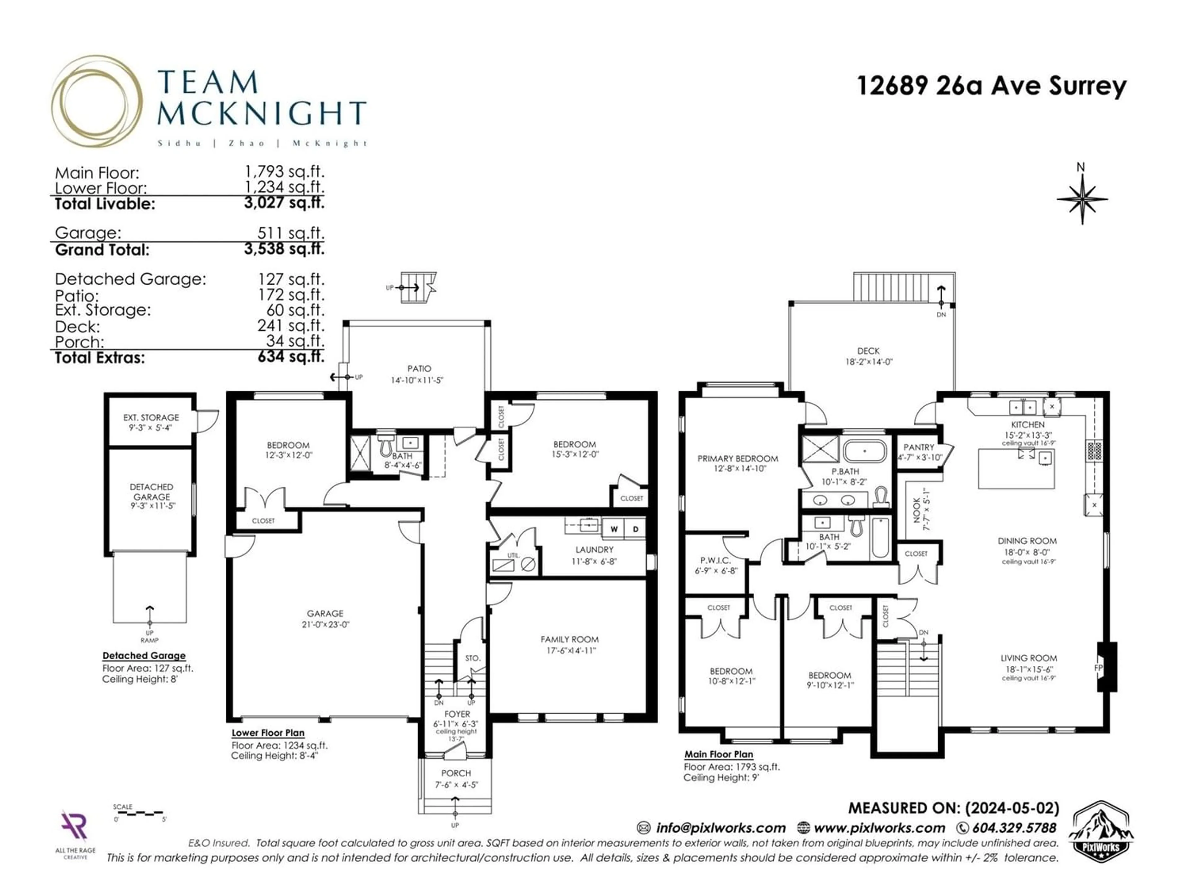 Floor plan for 12689 26A AVENUE, Surrey British Columbia V4A2M5