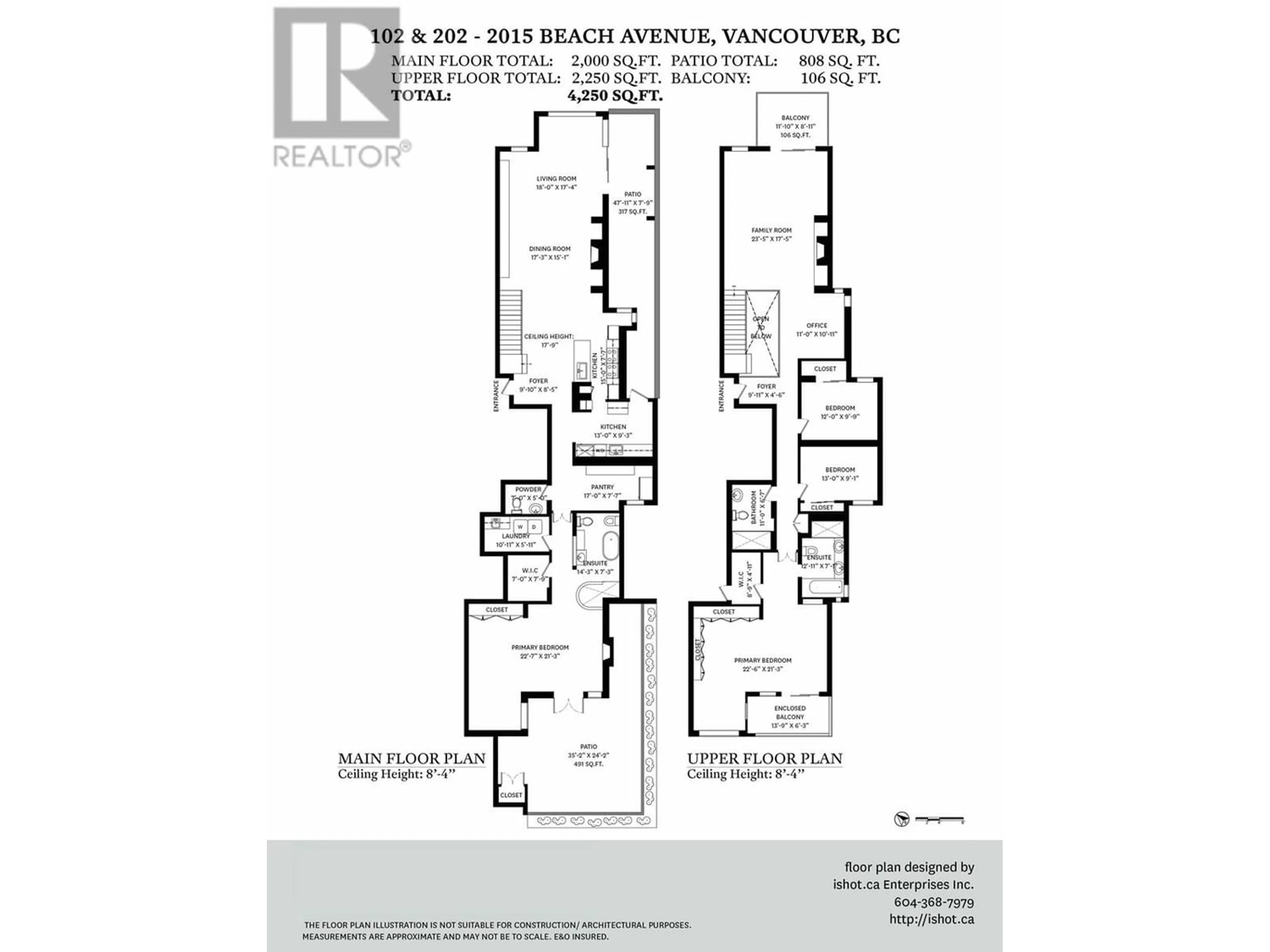 Floor plan for 102 2015 BEACH AVENUE, Vancouver British Columbia V6G1Z3