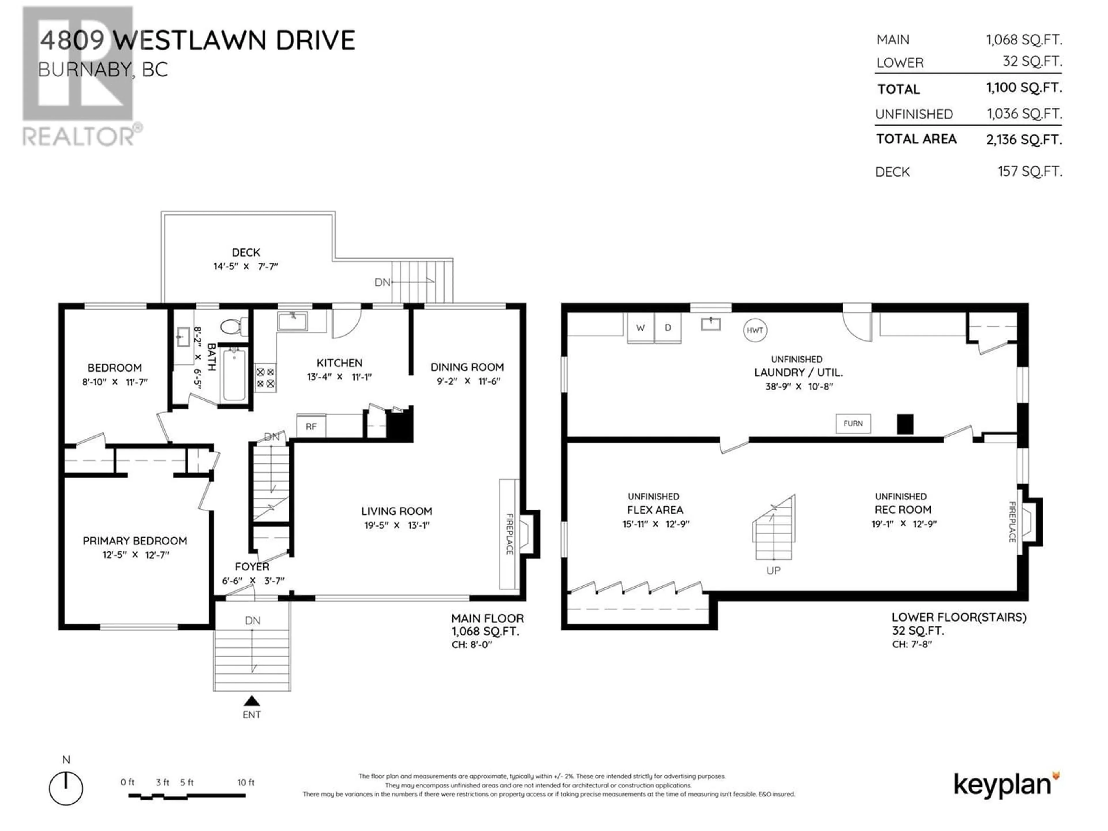 Floor plan for 4809 WESTLAWN DRIVE, Burnaby British Columbia V5C3R4