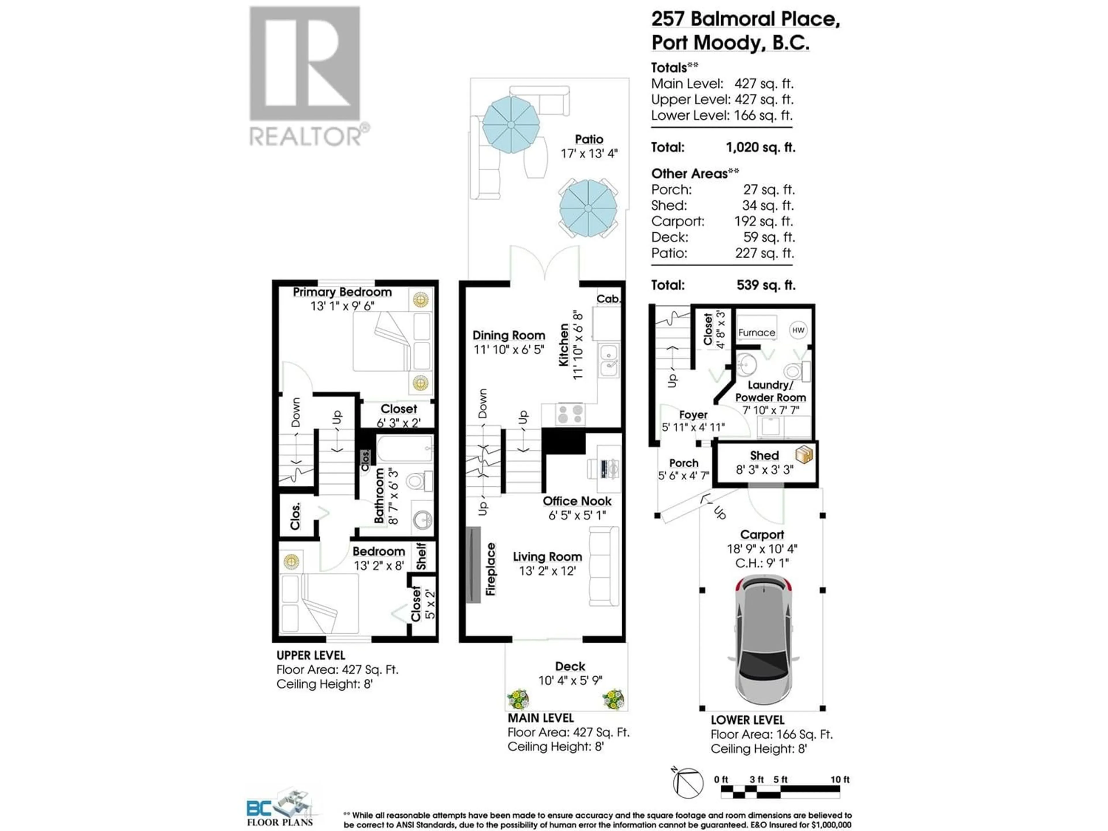 Floor plan for 257 BALMORAL PLACE, Port Moody British Columbia V3H4B9