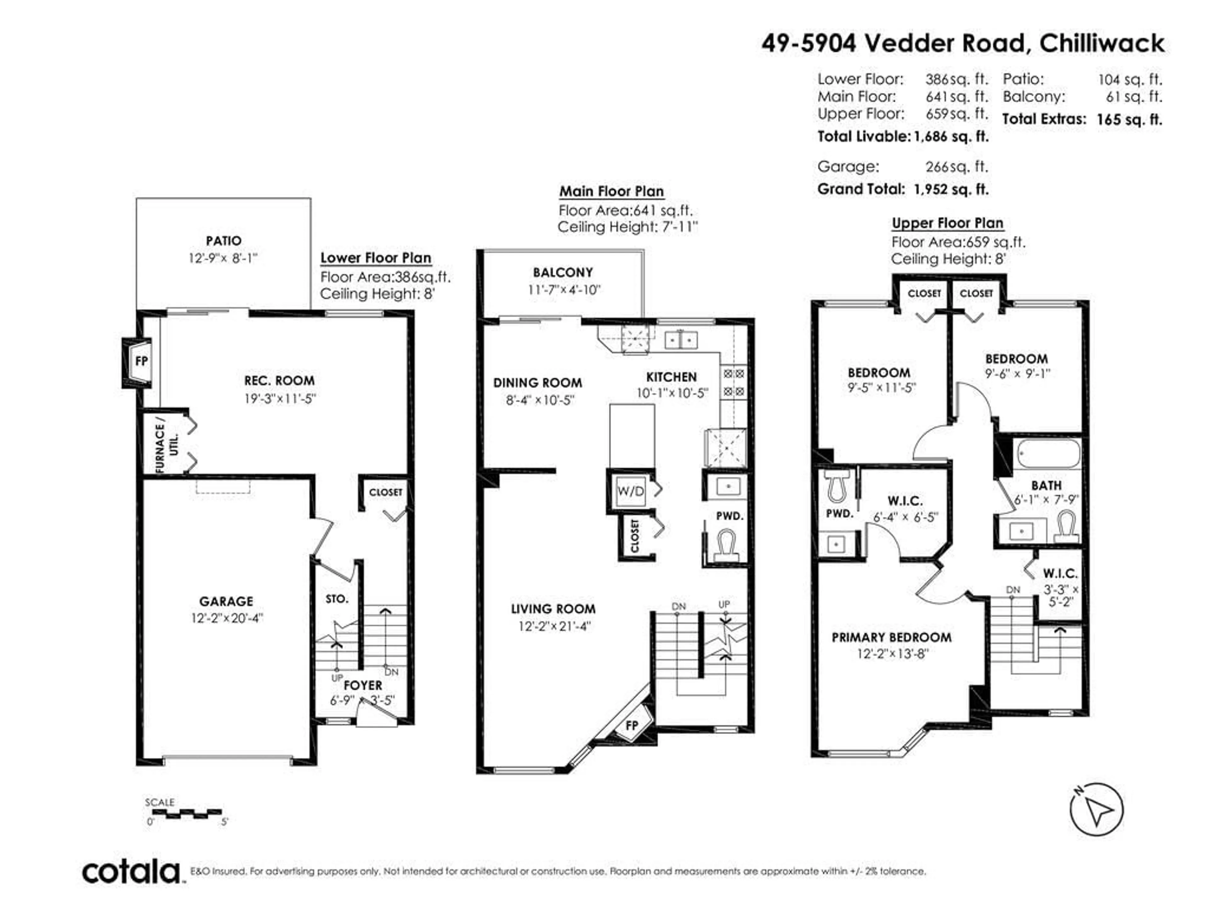 Floor plan for 49 5904 VEDDER ROAD, Chilliwack British Columbia V2R3E7