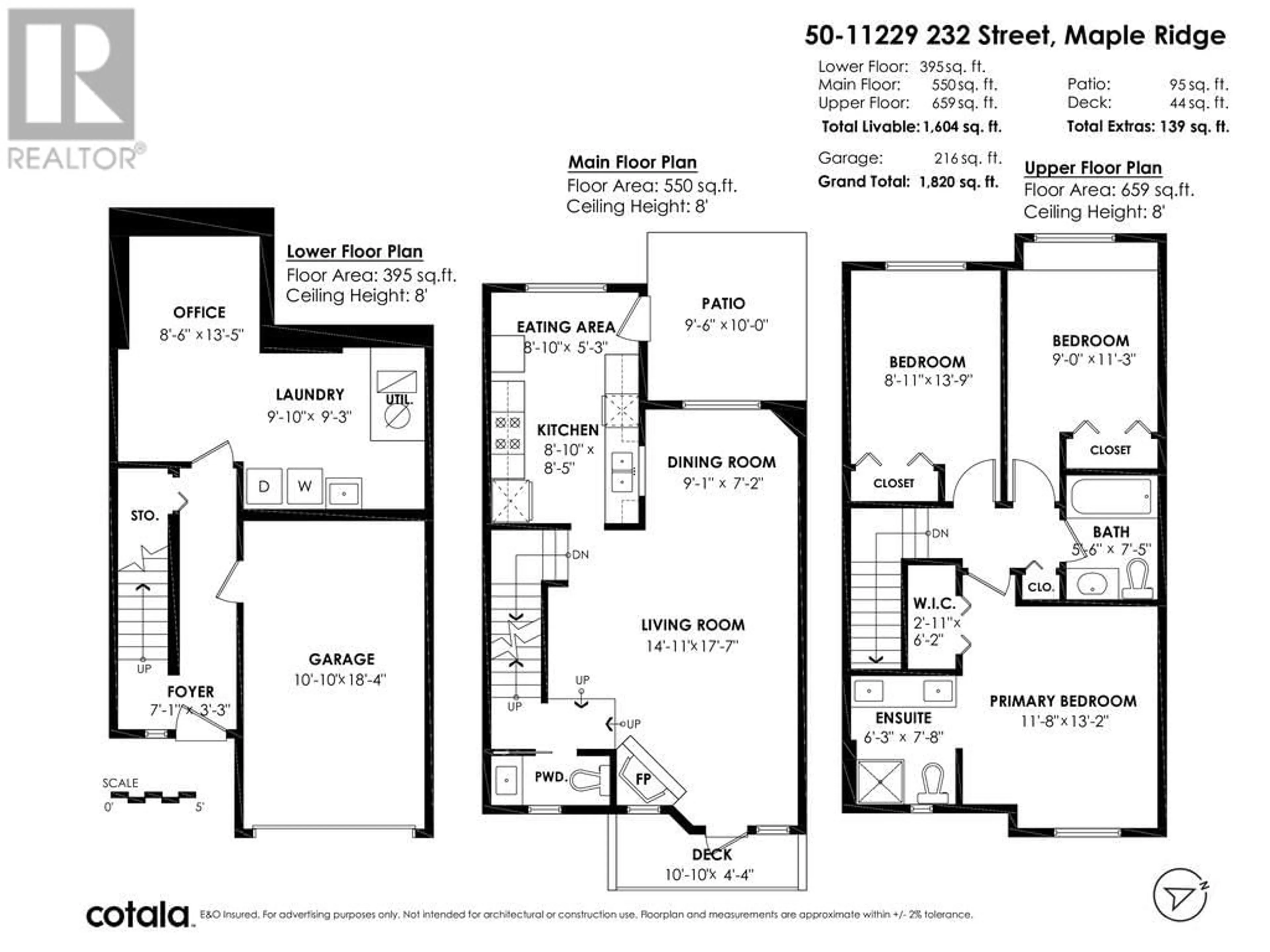 Floor plan for 50 11229 232 STREET, Maple Ridge British Columbia V2X2N4