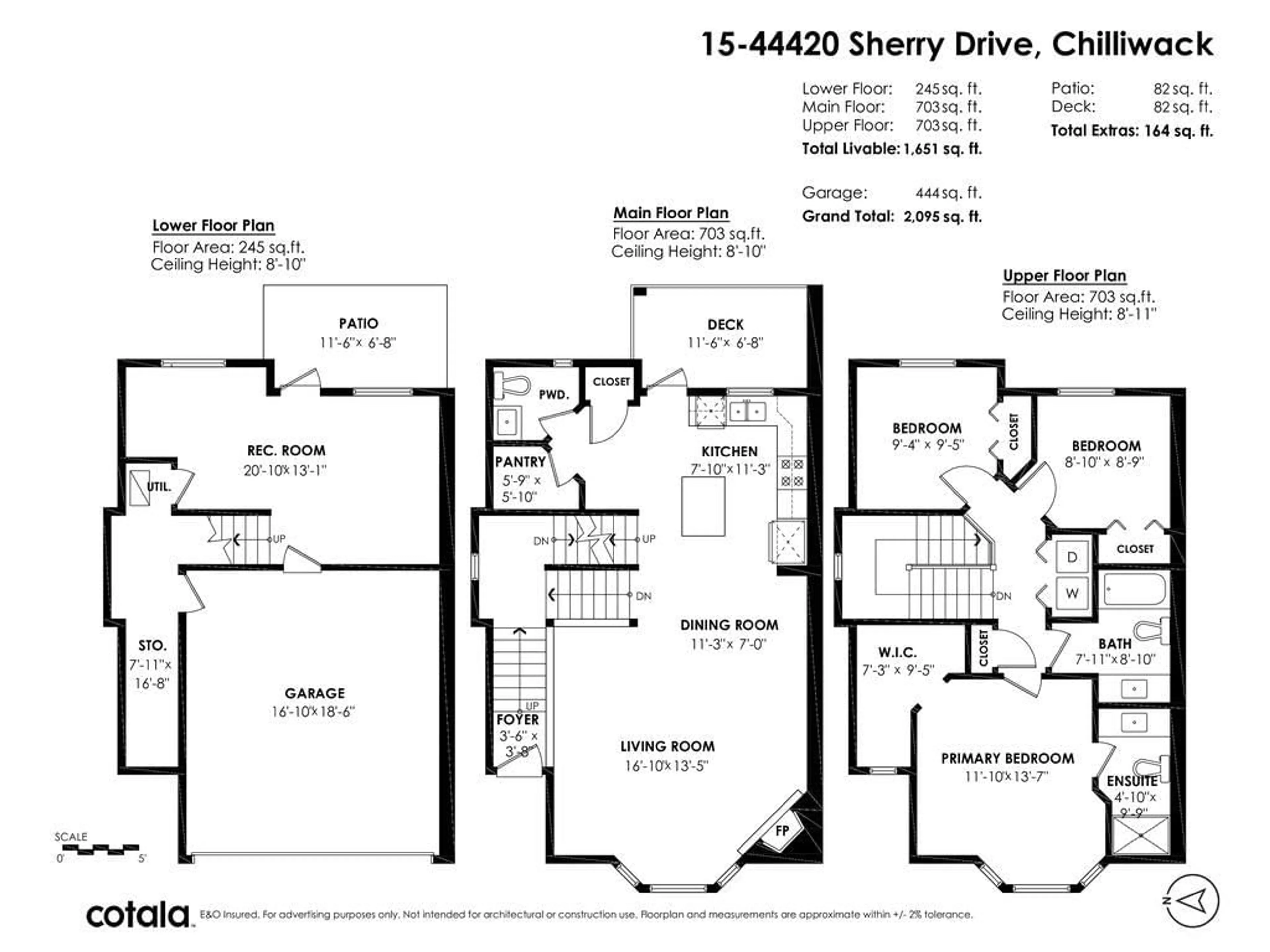 Floor plan for 15 44420 SHERRY DRIVE, Chilliwack British Columbia V2R0R6