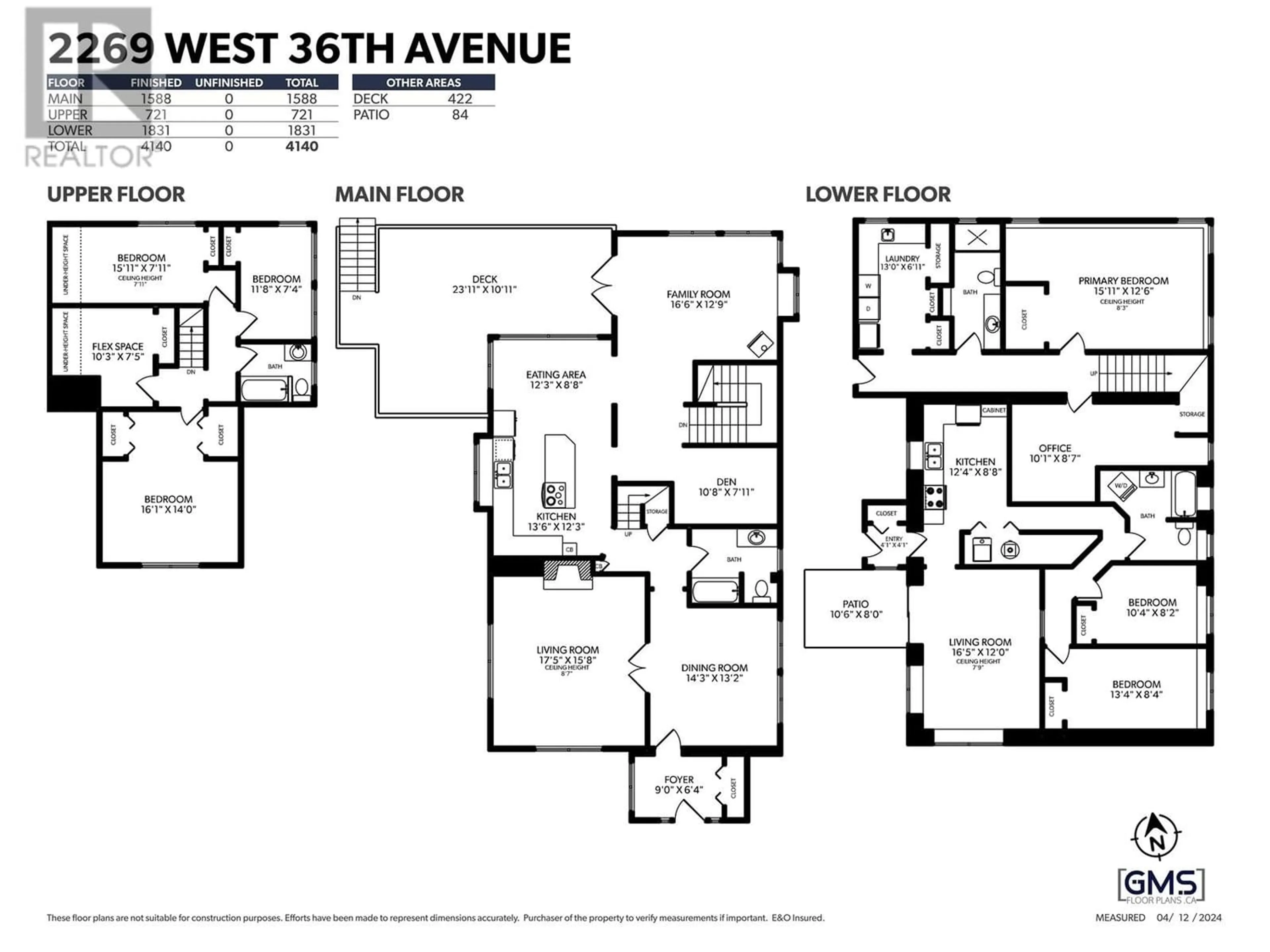 Floor plan for 2269 W 36TH AVENUE, Vancouver British Columbia V6M1L4