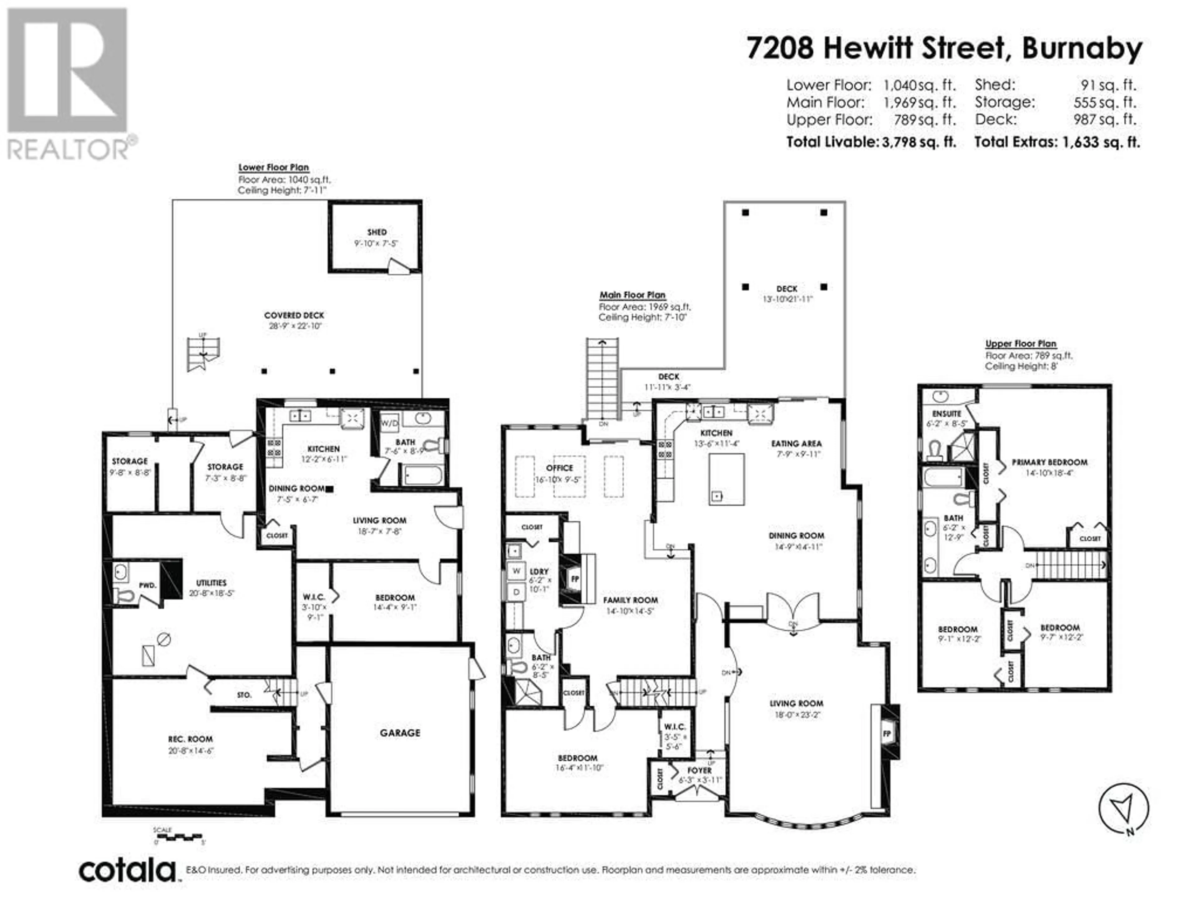 Floor plan for 7208 HEWITT STREET, Burnaby British Columbia V5A3M2