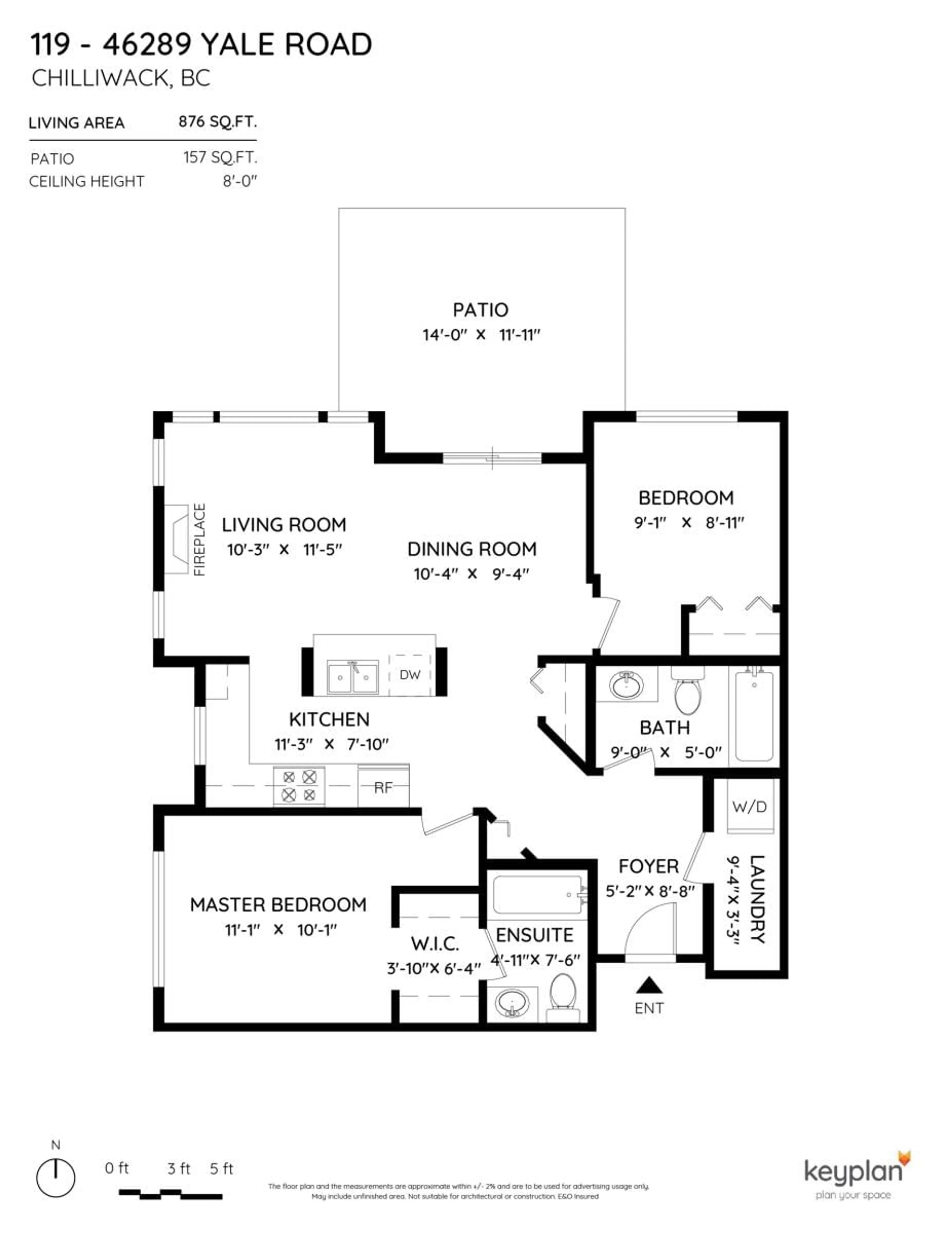 Floor plan for 119 46289 YALE ROAD, Chilliwack British Columbia V2P0B9