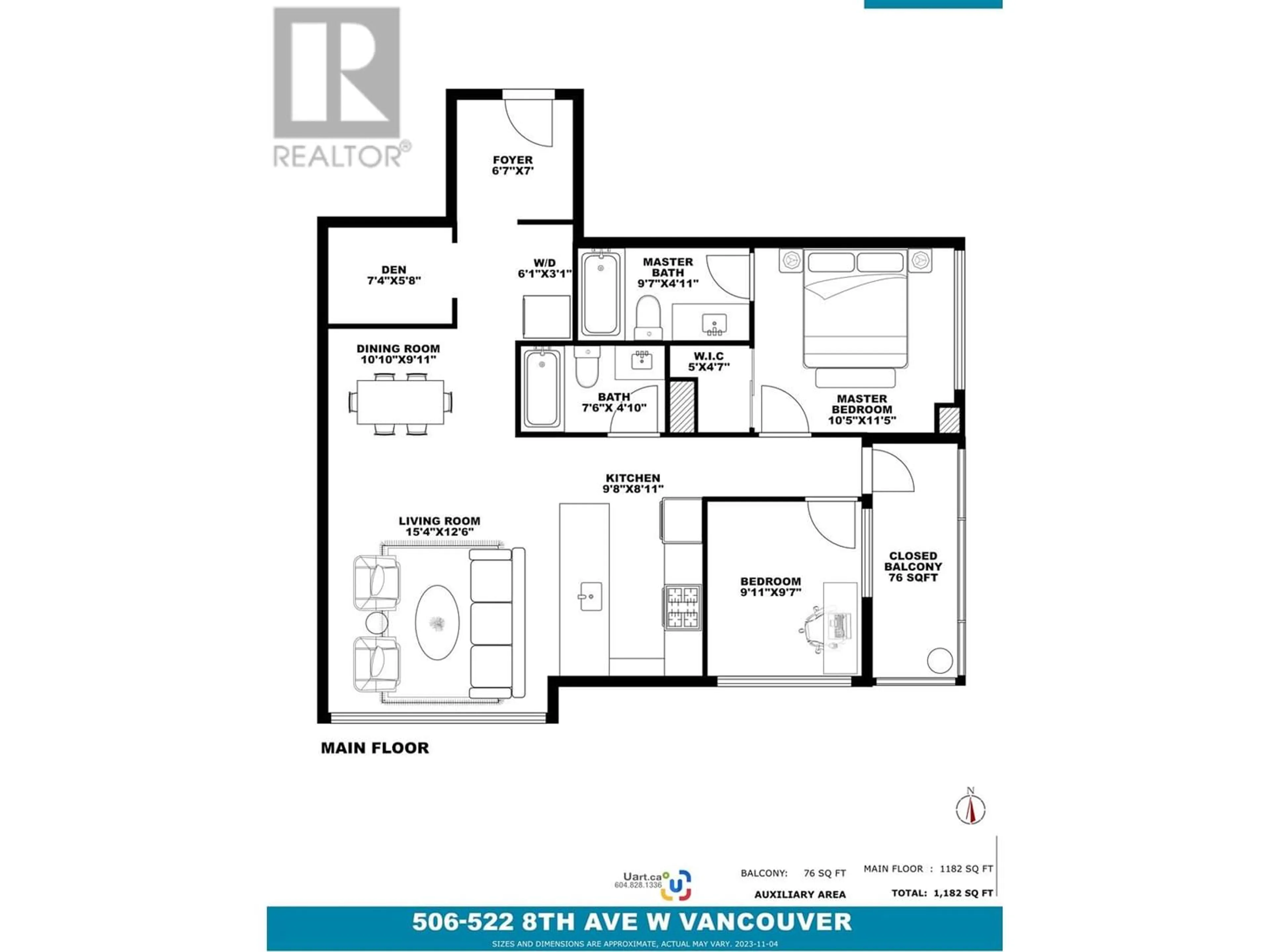 Floor plan for 506 522 W 8TH AVENUE, Vancouver British Columbia V5Z0A9