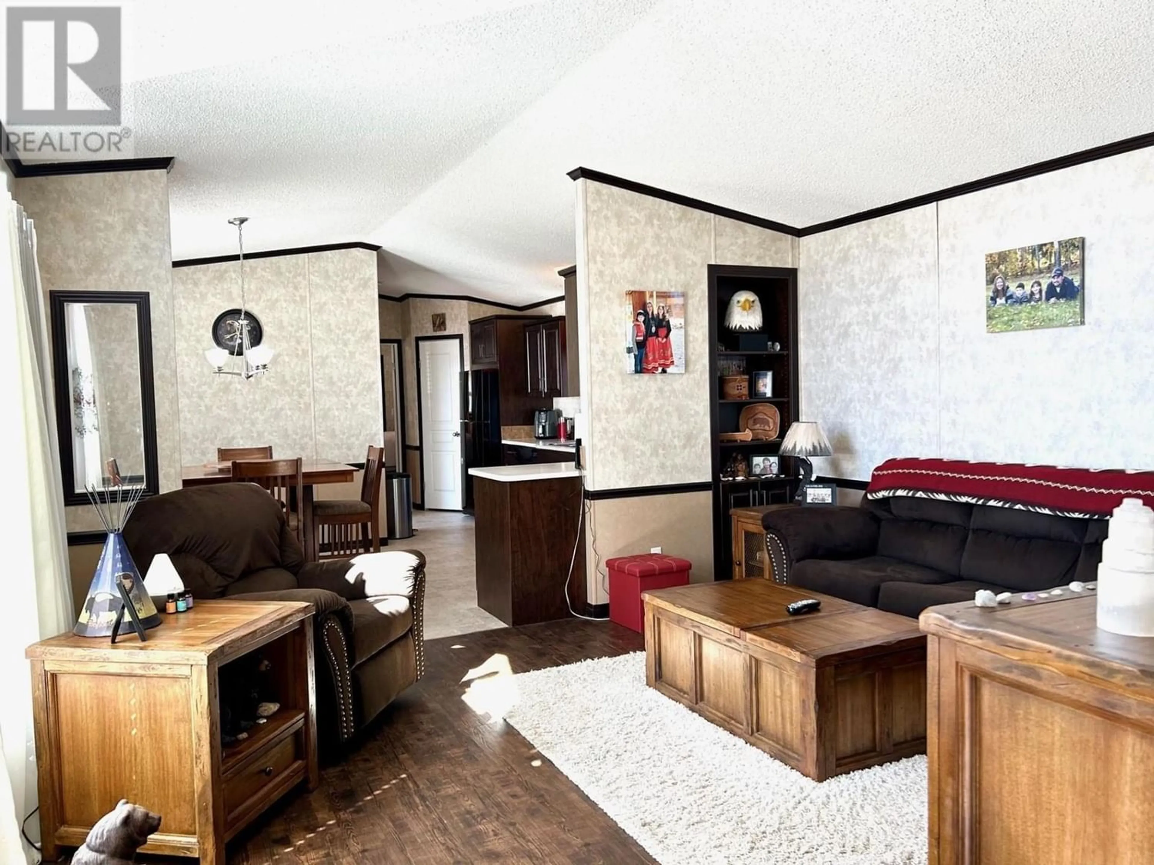 Living room, wood floors for 5227 42 STREET, Fort Nelson British Columbia V0C1R0