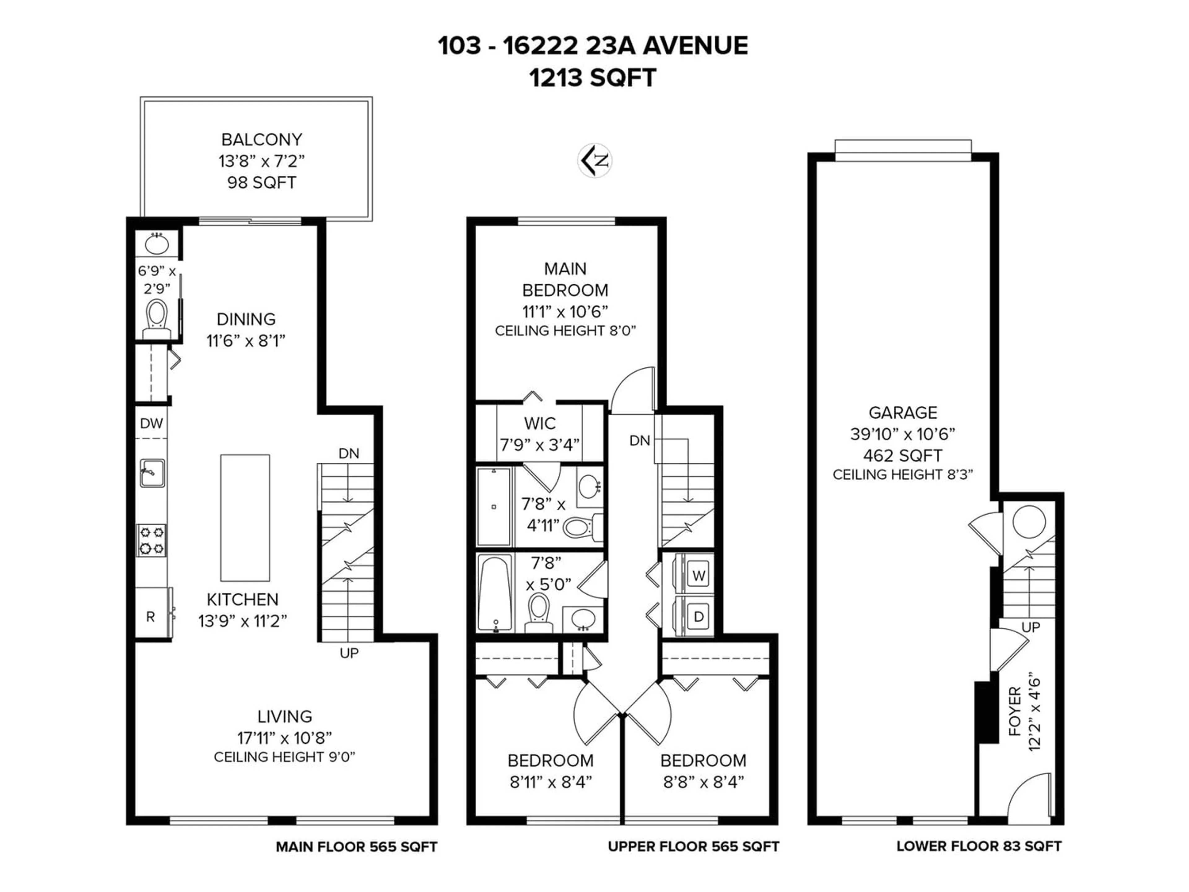 Floor plan for 103 16222 23A AVENUE, Surrey British Columbia V3Z6P4