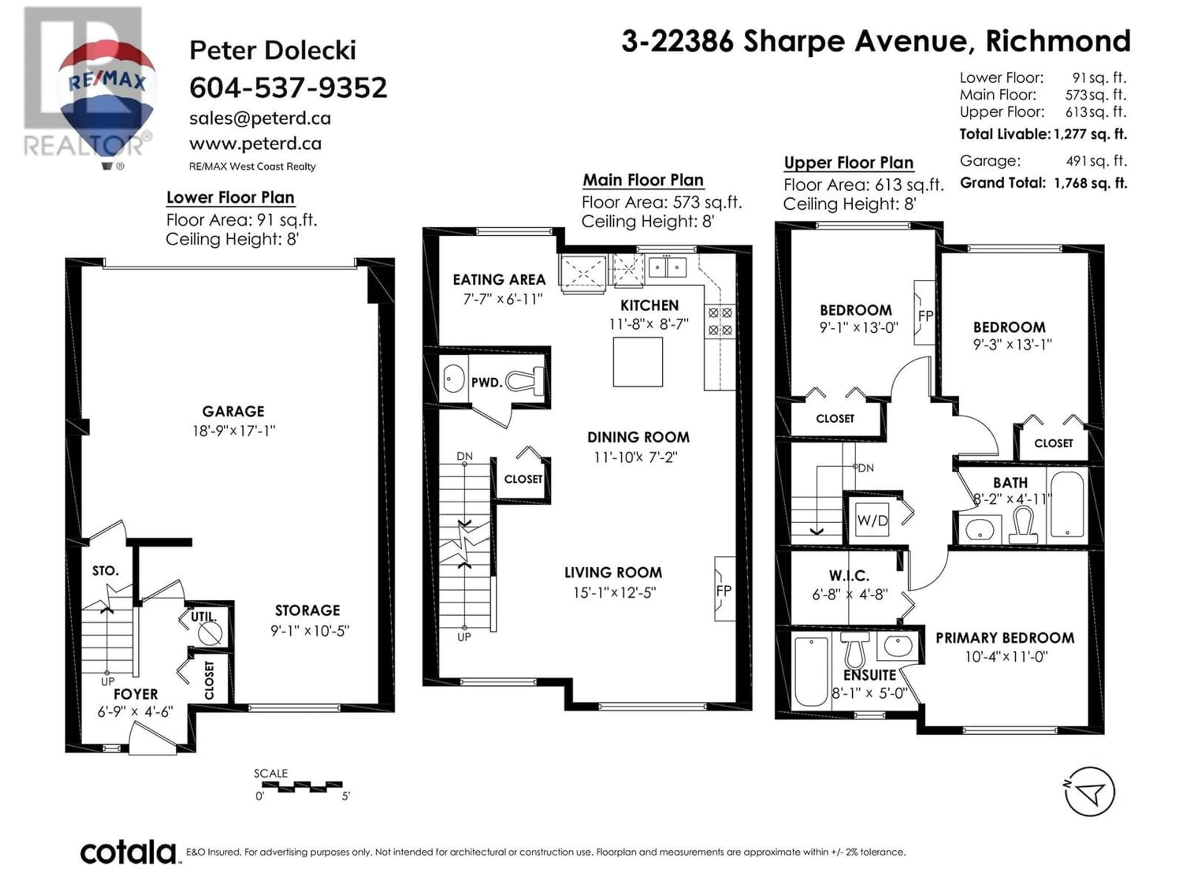 Floor plan for 3 22386 SHARPE AVENUE, Richmond British Columbia V6V0A1