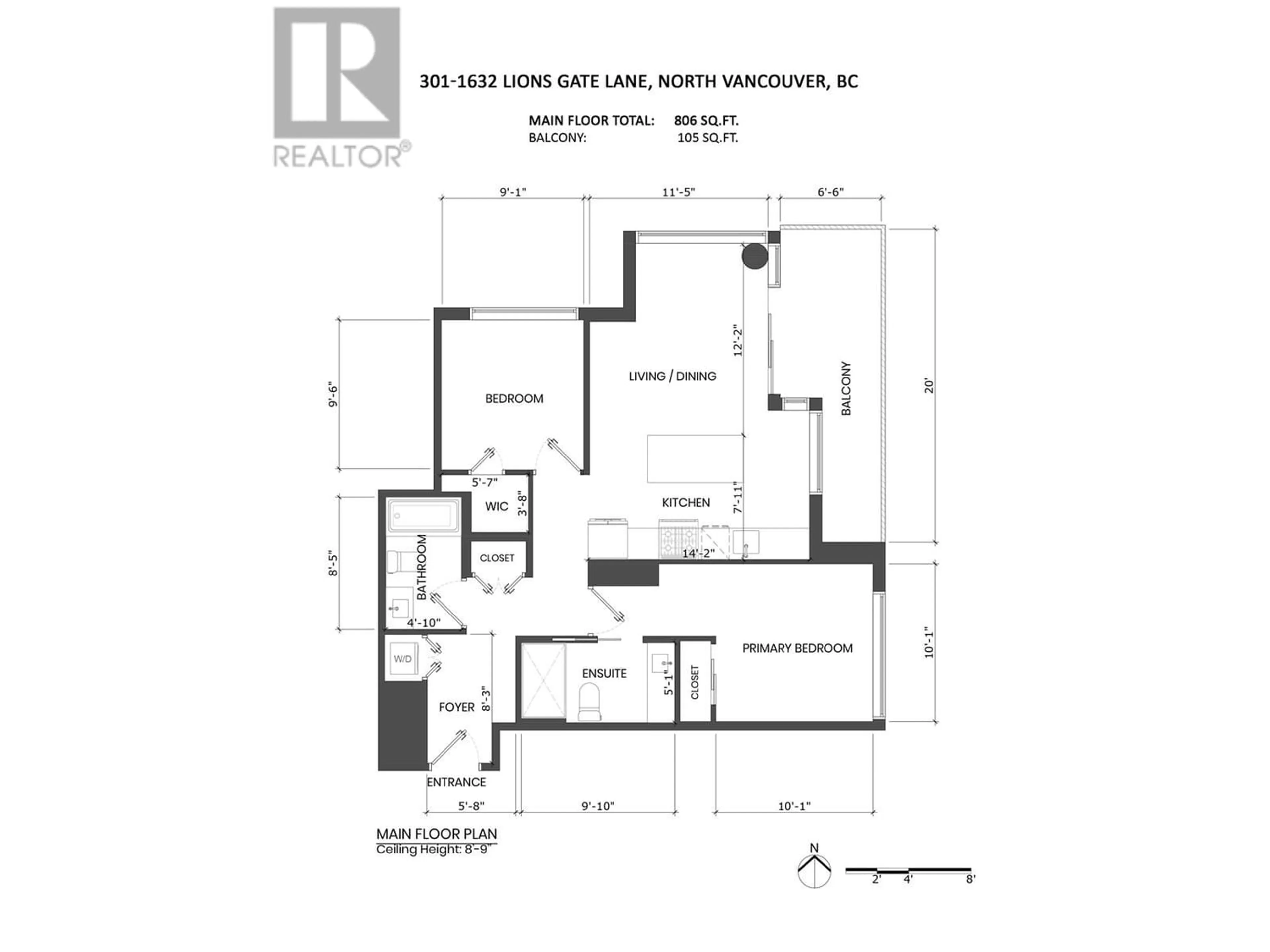 Floor plan for 301 1632 LIONS GATE LANE, North Vancouver British Columbia V7P0E2